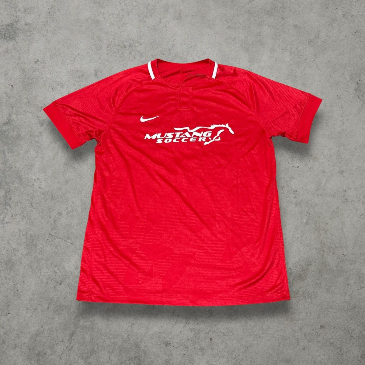 Nike Nike Red Mustang Soccer Jersey 🐎 Size US L / EU 52-54 / 3 - 1 Thumbnail
