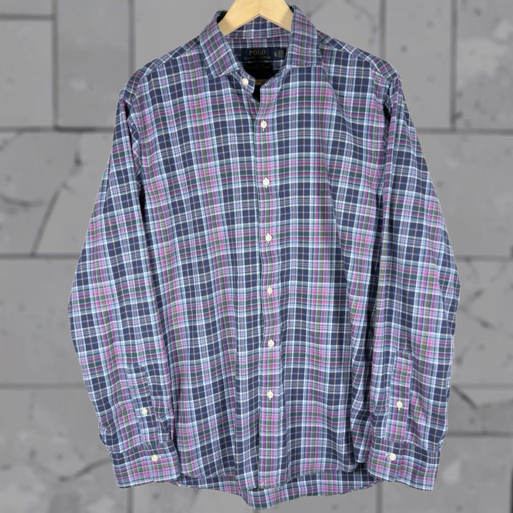 Polo Ralph Lauren Polo Ralph Lauren Classic Fit Long Sleeve Performance Flannel Shirt Mens XL Multicolor Plaid Button-Down Collar Button-Up, Regular Fit Size US XL / EU 56 / 4 - 1 Thumbnail