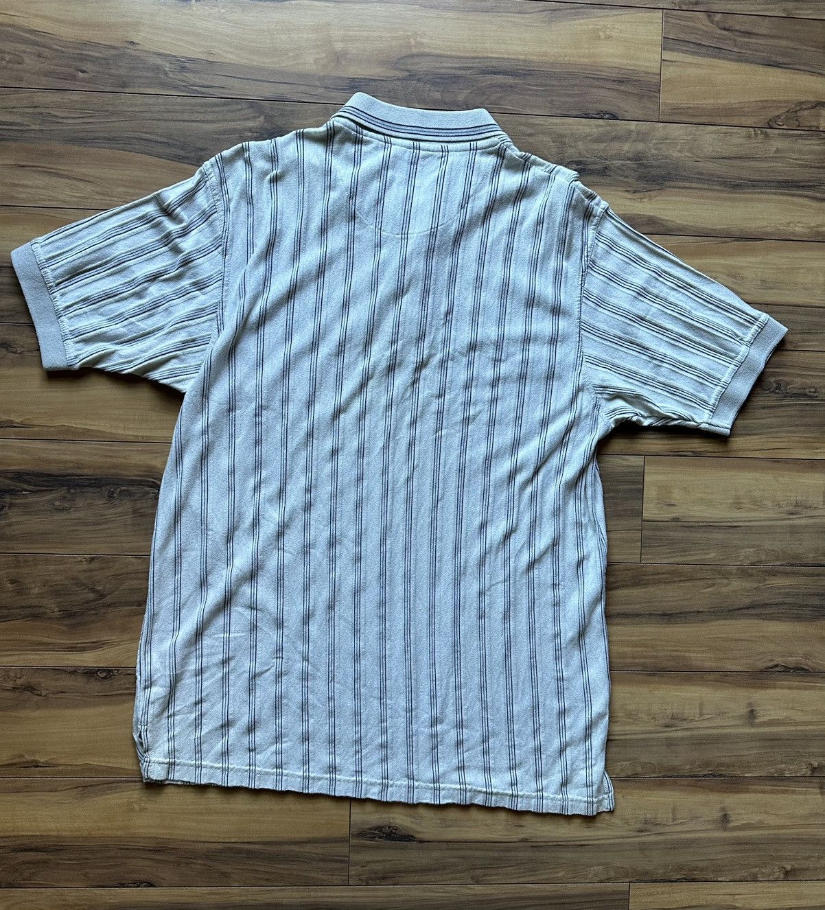 Vintage Men's Blue Striped Polo Shirt Size US XL / EU 56 / 4 - 6 Thumbnail