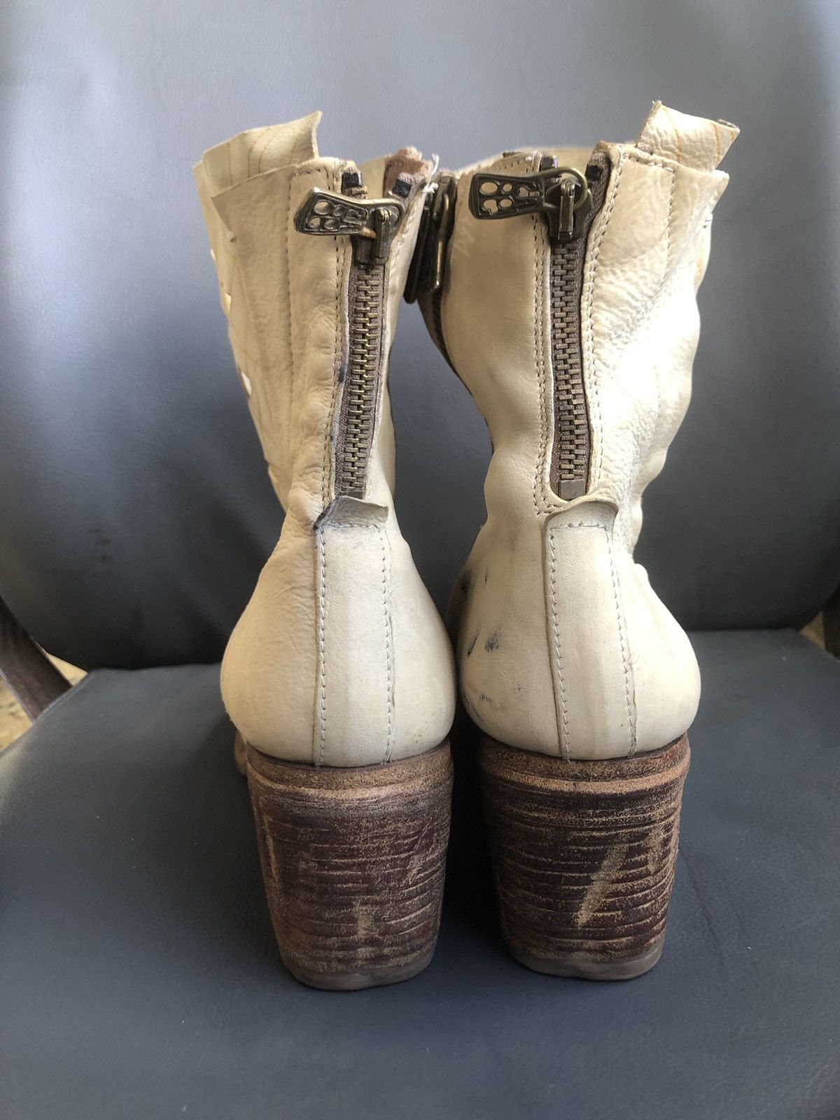 A.S.98 A.S 98 Beige Calfskin Leather Women’s Boots Size 42 Size US 10.5 / IT 40.5 - 10 Thumbnail