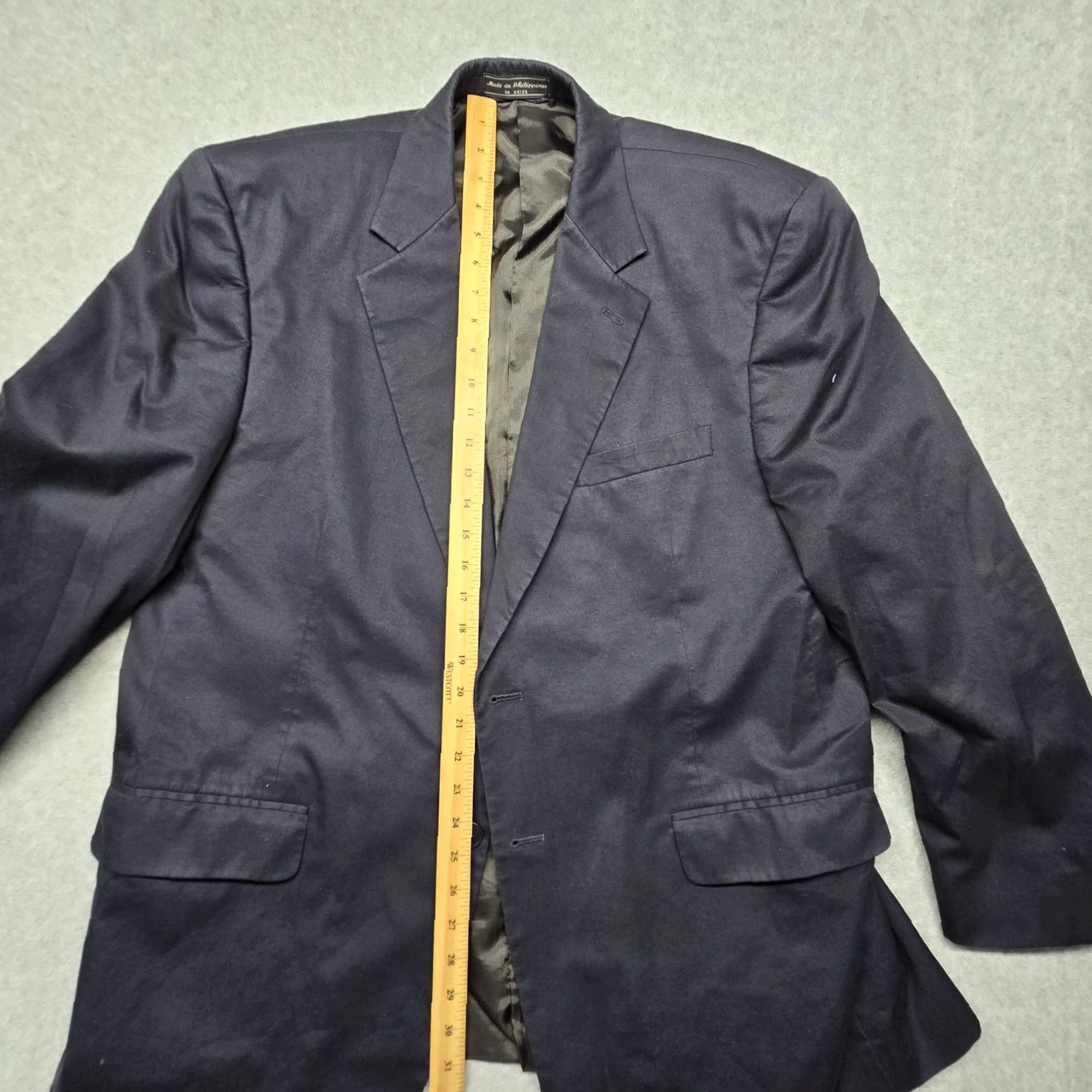 NICHOLAS Haspel Blazer Mens 46 Regular Navy Blue Nicholas Suit Cotton Two-Button Jacket Size 46R - 7 Thumbnail