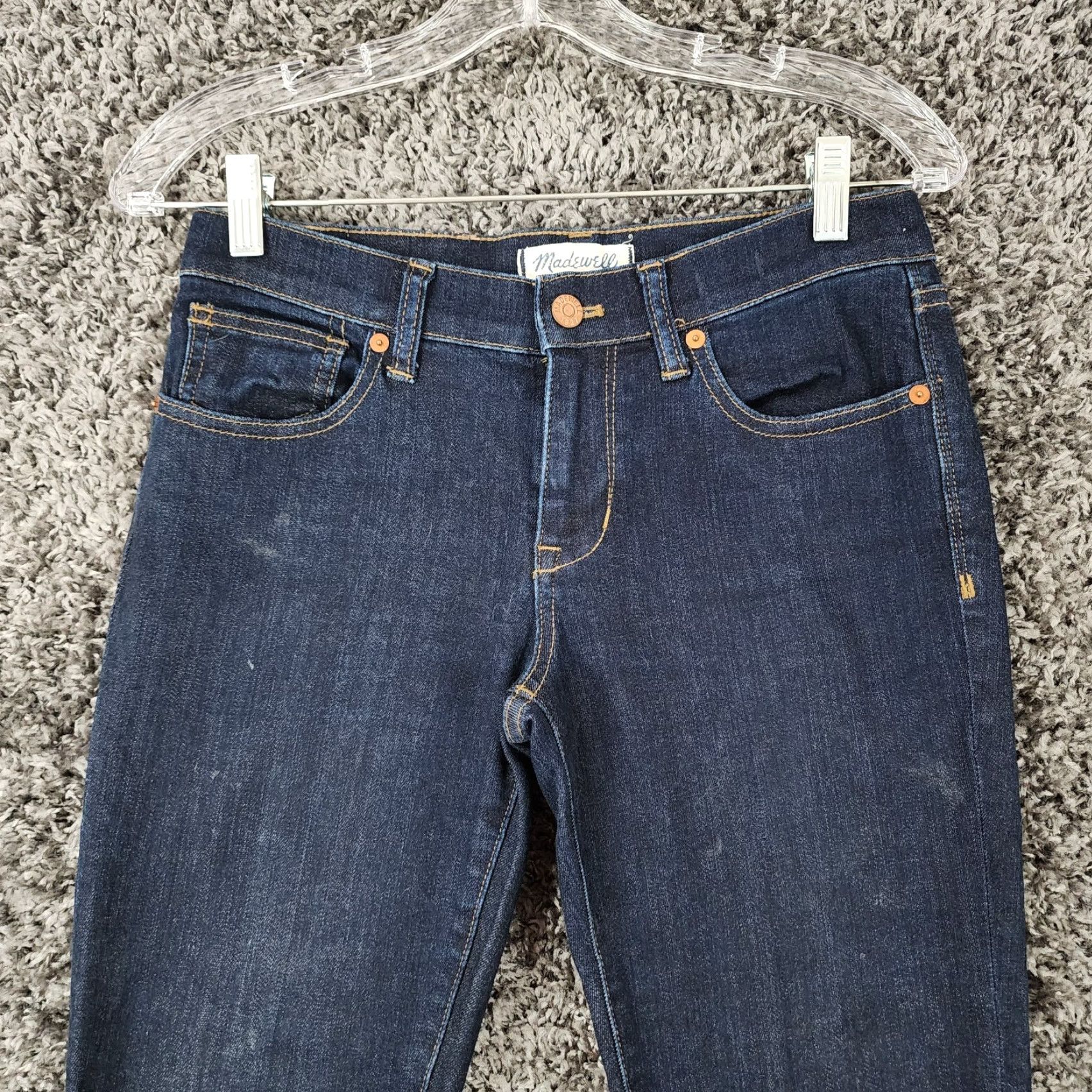 Madewell MADewell Womens Dark Wash Skinny Jeans Size 27 Blue Regular Size 27" / US 4 / IT 40 - 2 Thumbnail
