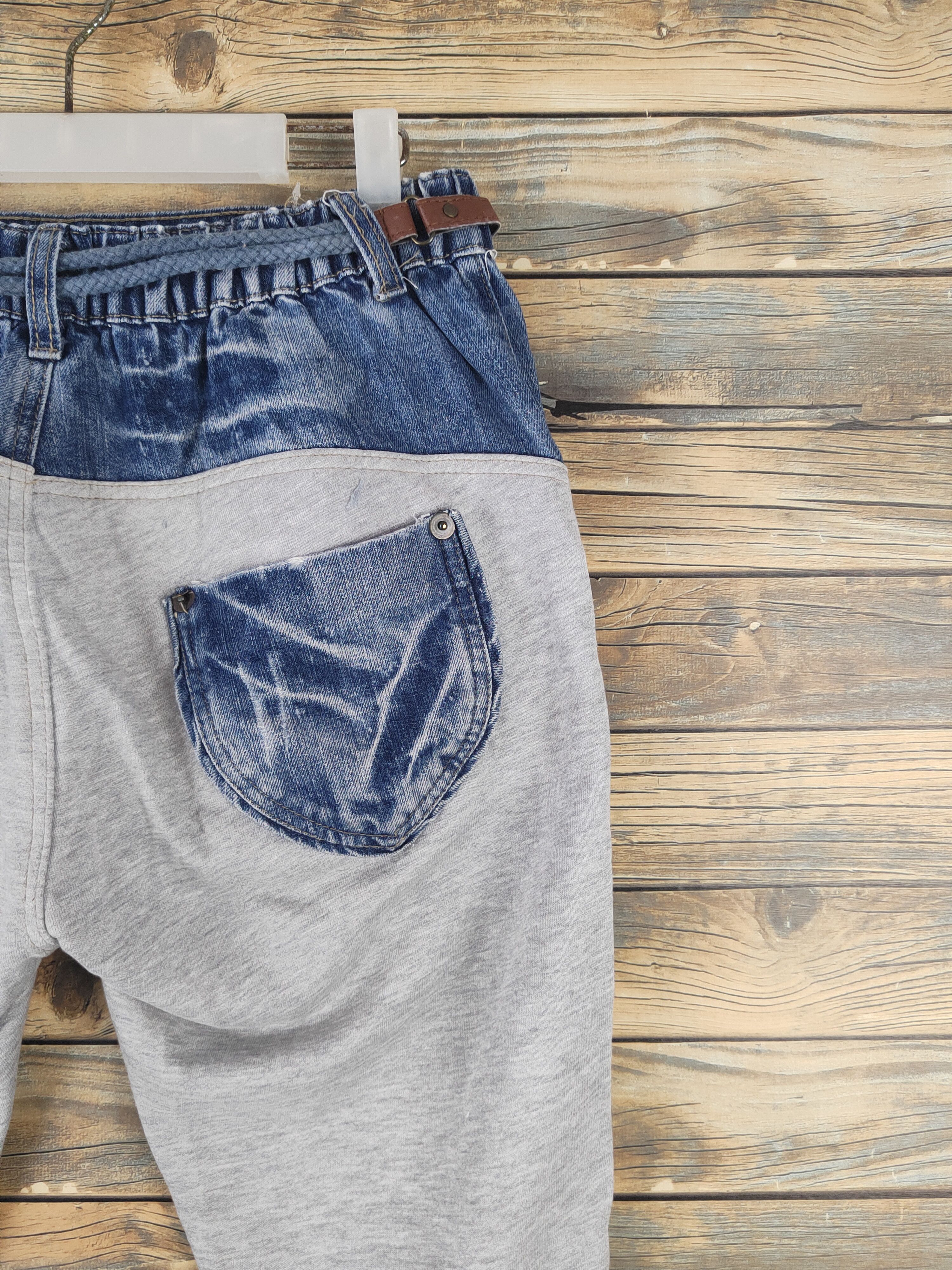 Japanese Brand DL Japanese Brand Blue Gray Multipocket Half Jeans# 46-004 Size 28" / US 6 / IT 42 - 10 Thumbnail