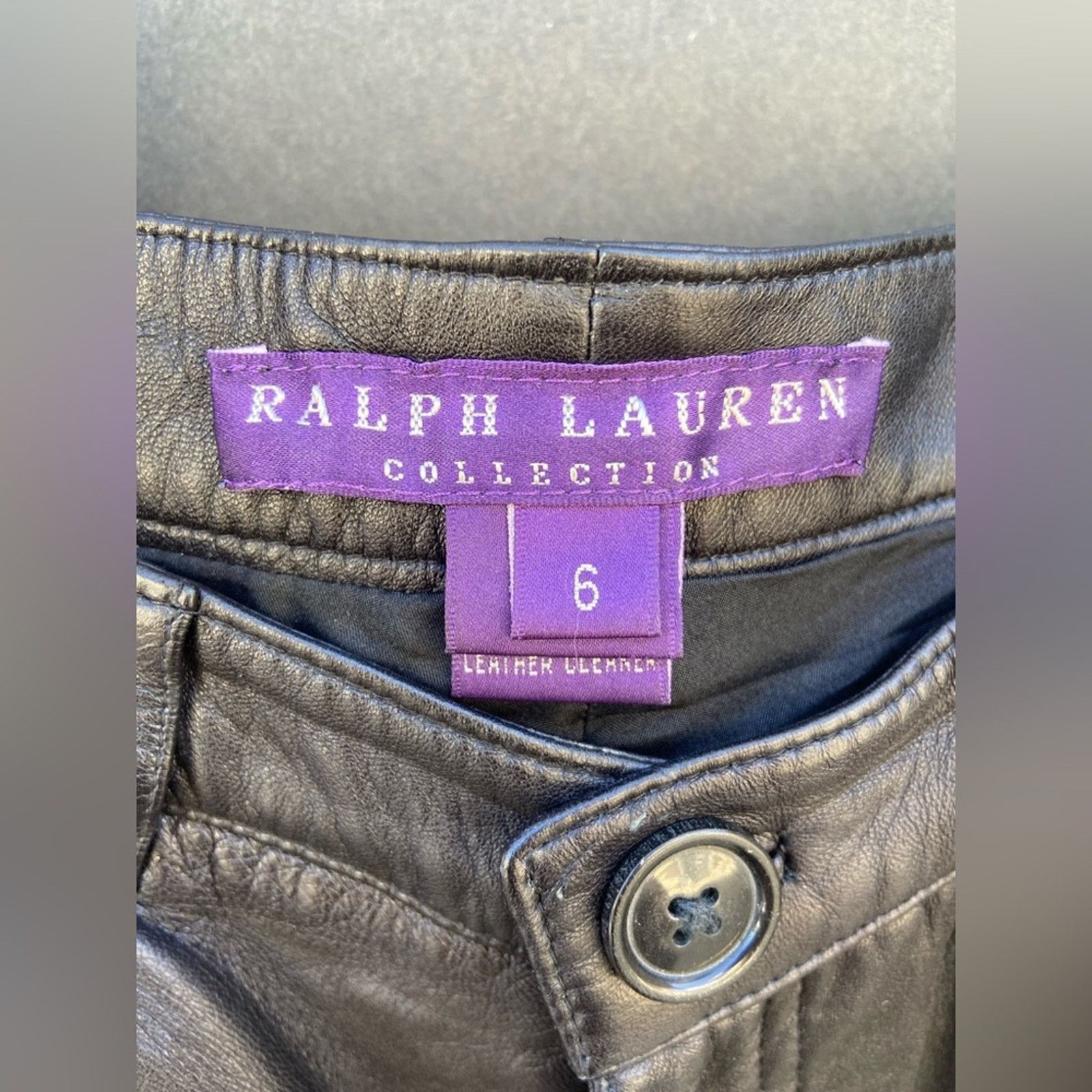 Ralph Lauren Purple Label VTG Ralph Lauren Collection leather pants w racing stripe Size 28" / US 6 / IT 42 - 8 Thumbnail