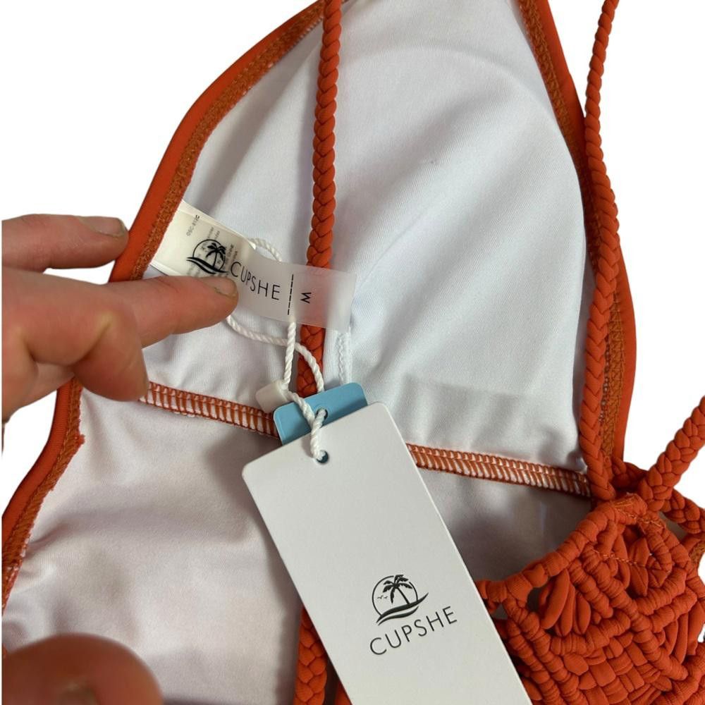 REVOLVE Cupshe l NWT Rust Braided One Piece Swimsuit Medium Size ONE SIZE - 6 Thumbnail