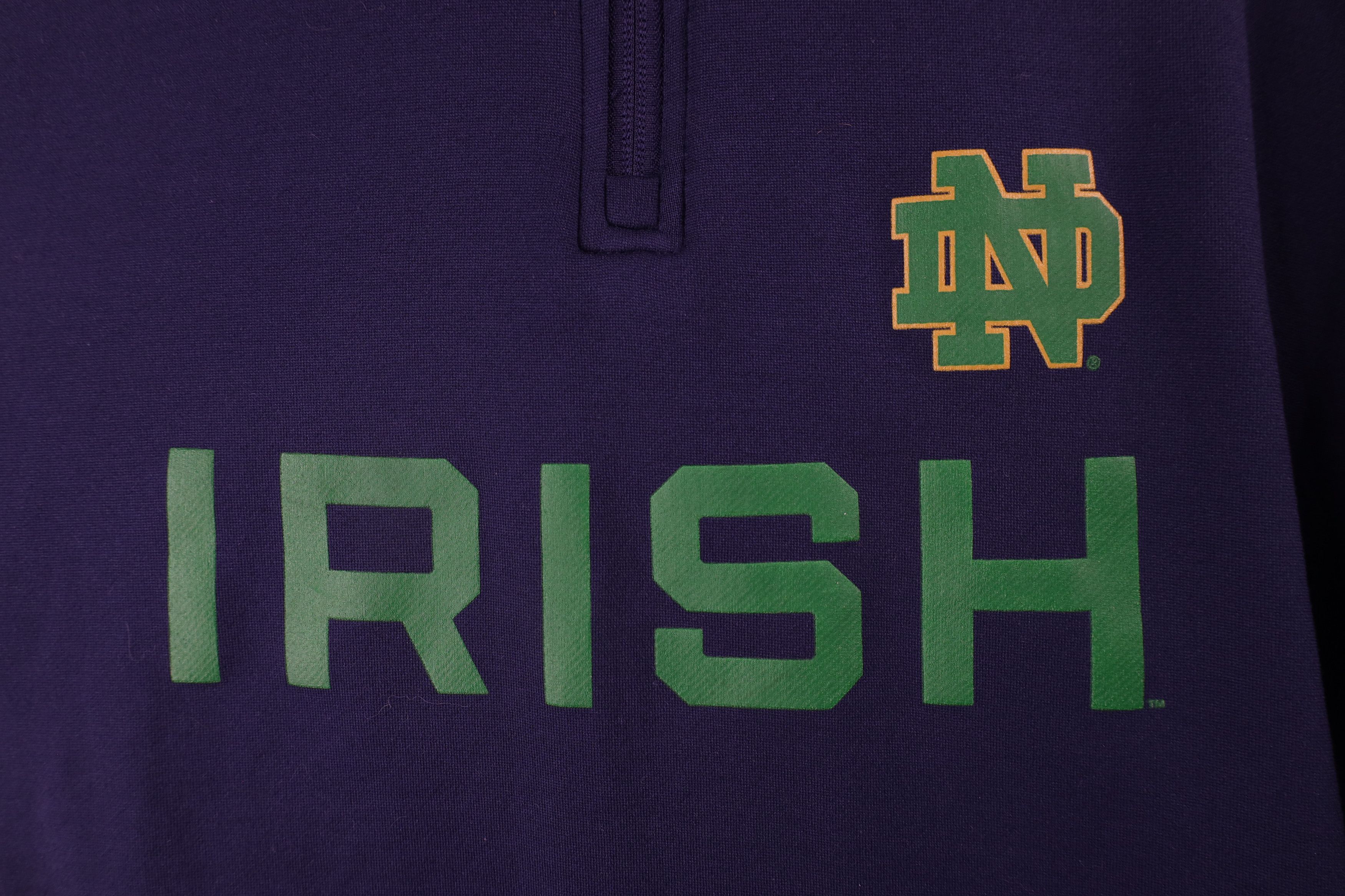 Under Armour × Vintage Under Armour Irish Notre Dame University Half Zip Sweater Size US XL / EU 56 / 4 - 5 Thumbnail