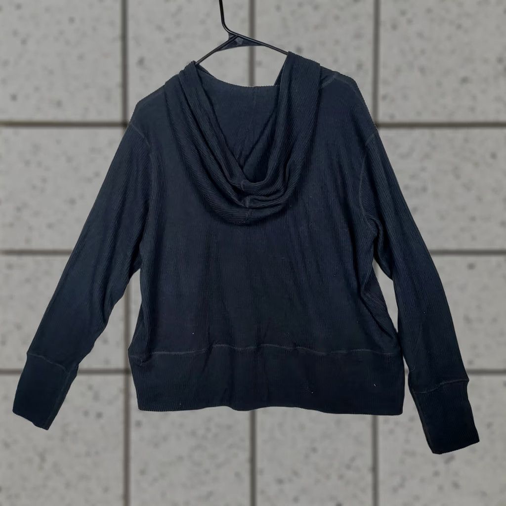 Vintage Wander by Hottotties Women's Hoodie XL Black Solid Lightweight Stretch Pullover Regular Fit Sleeve Long Size XL / US 12-14 / IT 48-50 - 1 Thumbnail