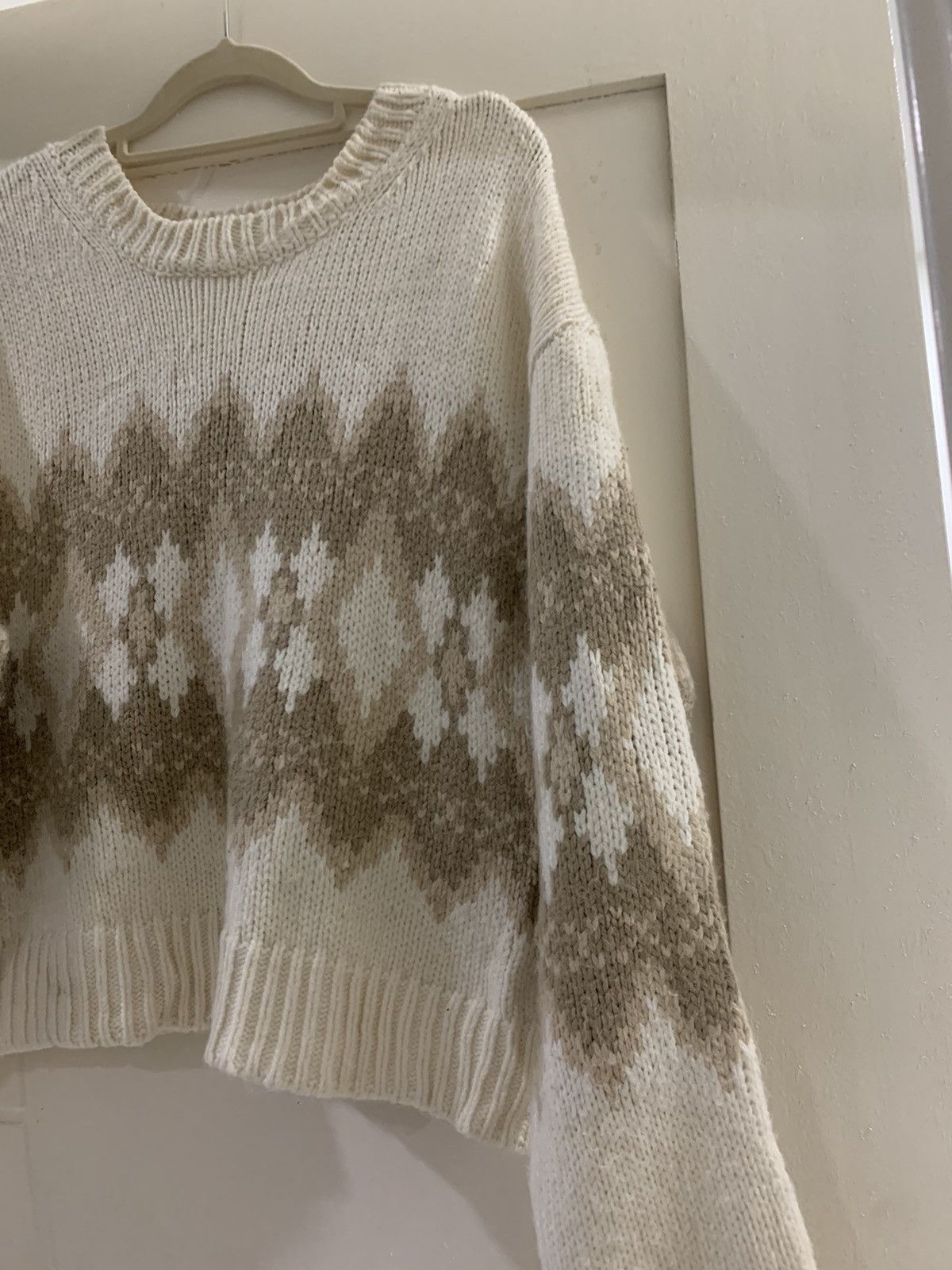 GU × Homespun Knitwear × Japanese Brand GU Vintage Japanes White Beige Knitwear Size M / US 6-8 / IT 42-44 - 3 Thumbnail