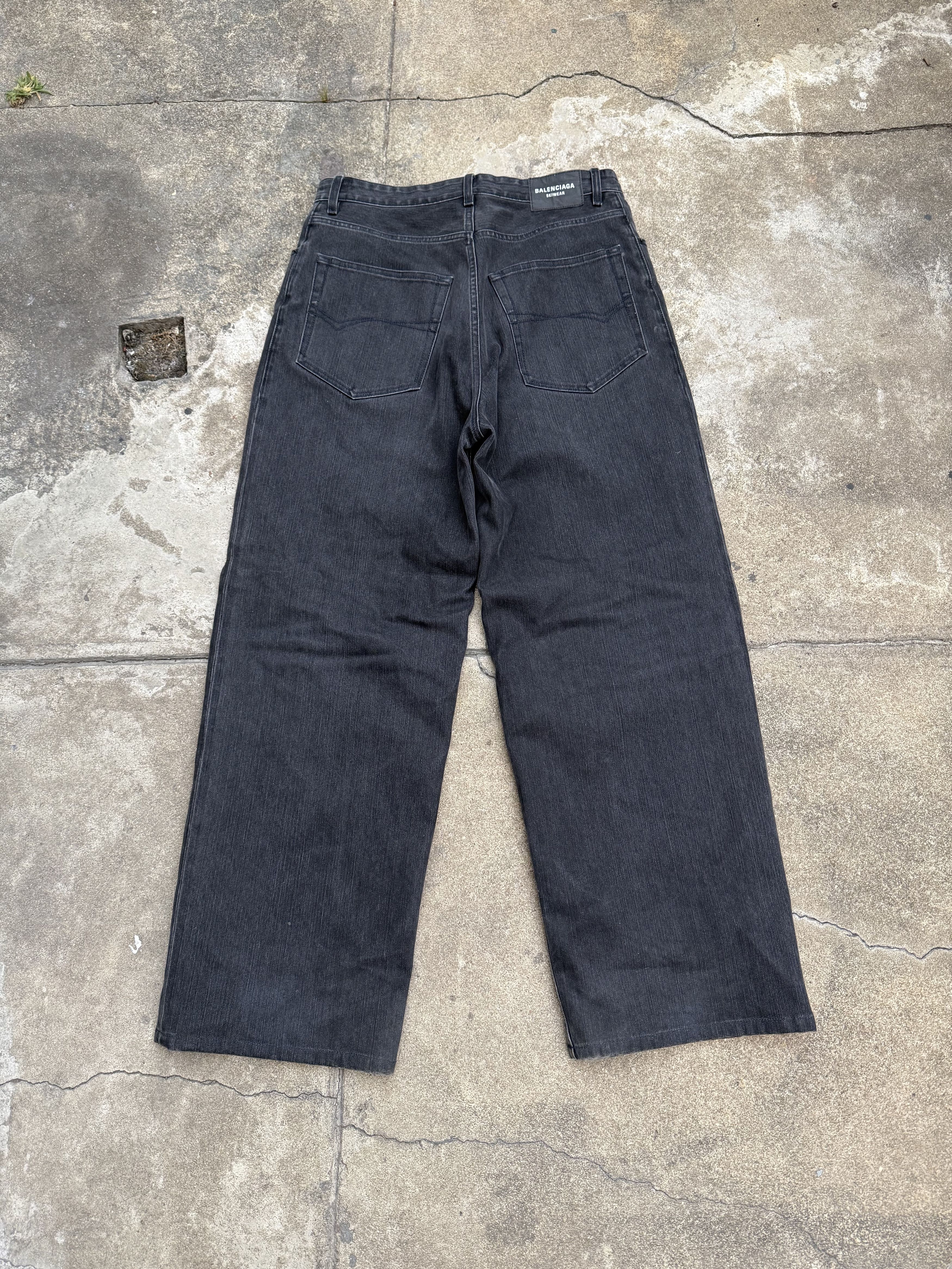 Balenciaga Skiwear Waterproof Fleece Lined Baggy Wide Leg Denim Size US 32 / EU 48 - 3 Thumbnail