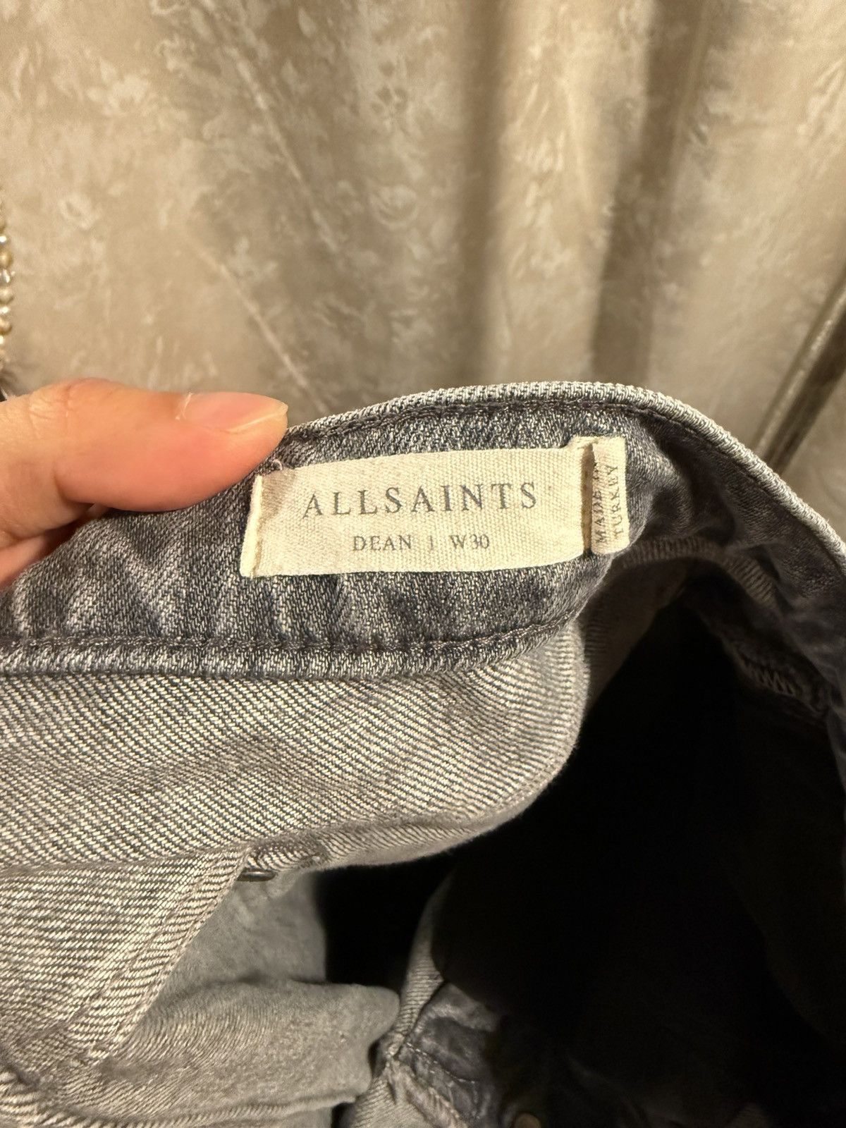 Allsaints AllSaints Dean Jeans - W30 | Faded Grey Straight Leg Denim Size US 30 / EU 46 - 7 Thumbnail