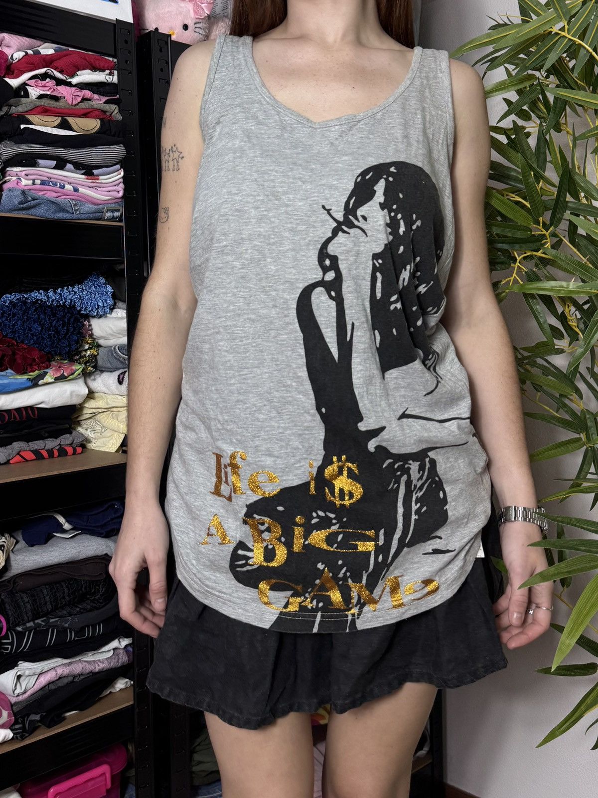 Vintage VINTAGE GLAMOUR HUMOUR TANK TOP Size L / US 10 / IT 46 - 6 Thumbnail