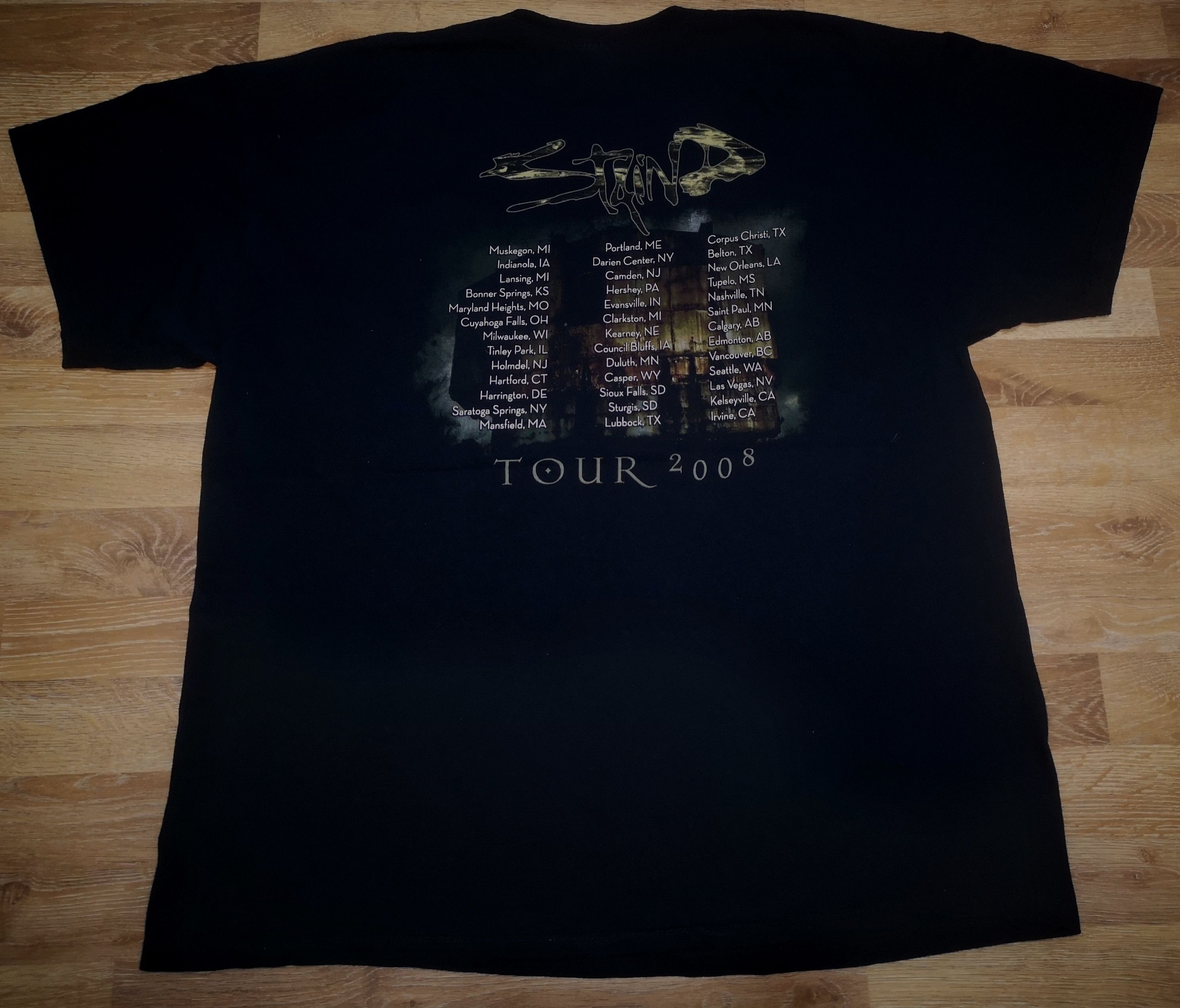 Band Tees × Vintage Vintage OG y2k STAIND Band 2008 Tour Concert Promo T Shirt Size US XXL / EU 58 / 5 - 2 Thumbnail