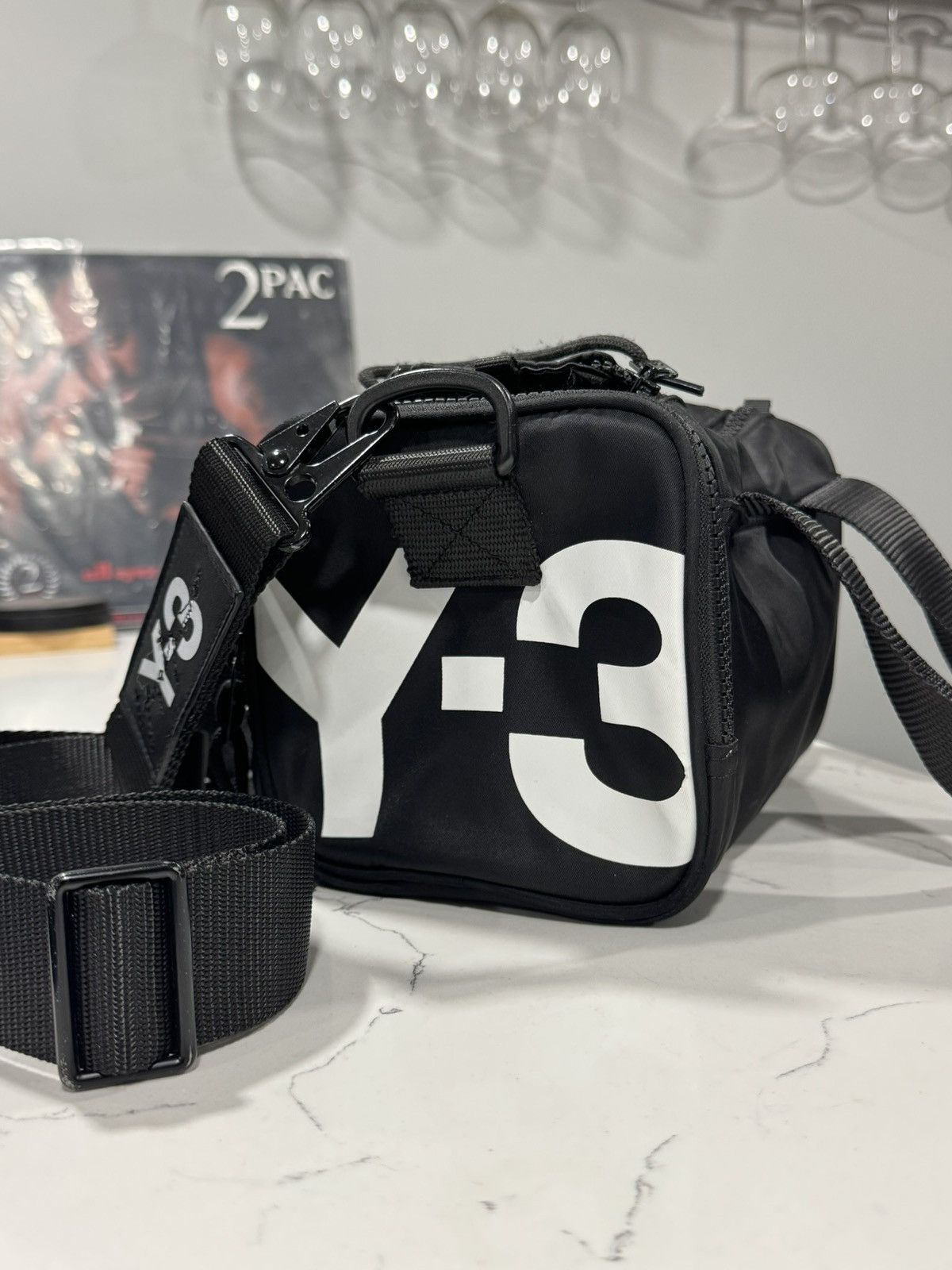 Y-3 adidas x Y-3 Yohji Yamamoto Crossbody Mini Duffel Bag Black Size ONE SIZE - 3 Thumbnail