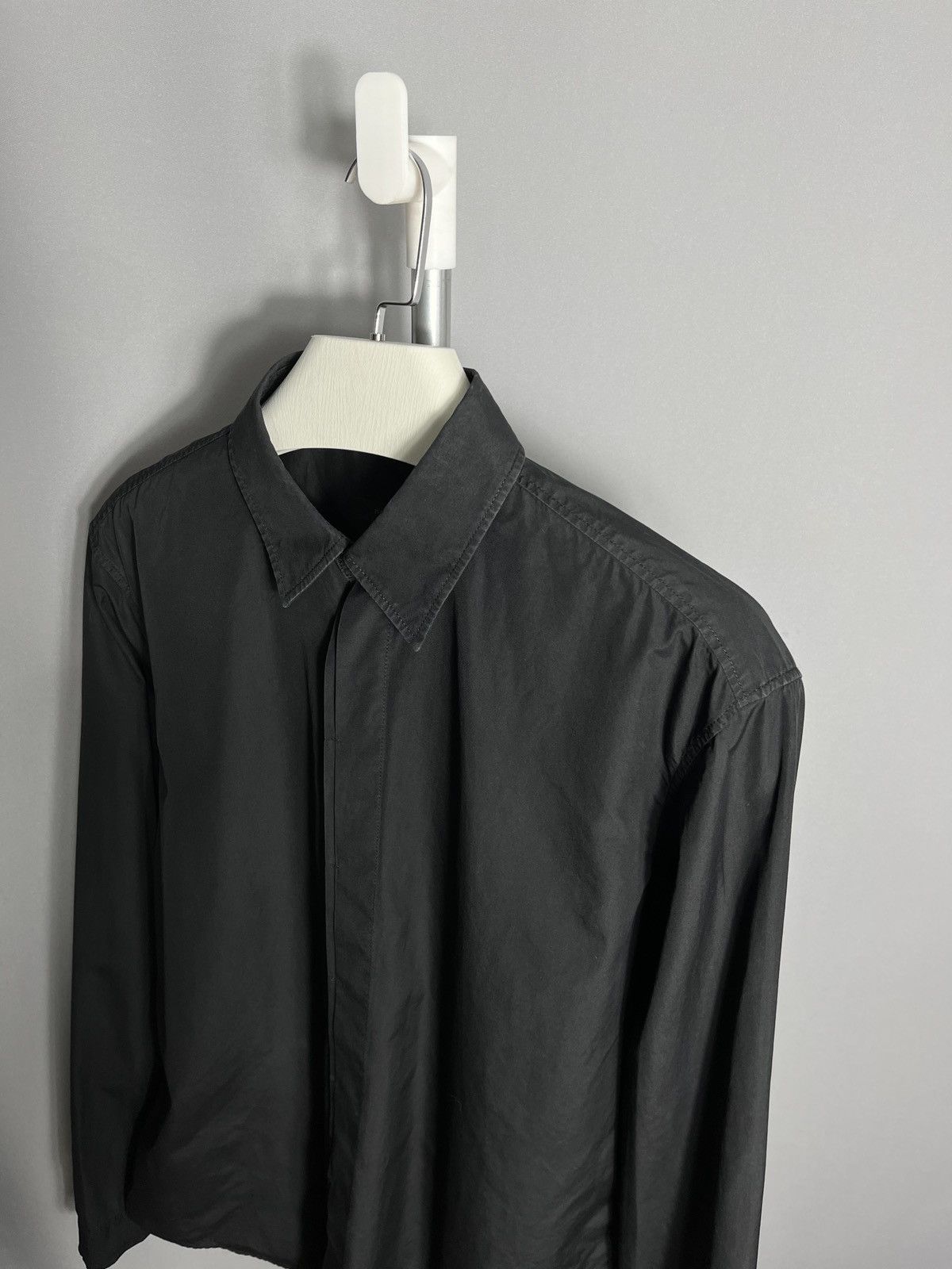 Burberry × Vintage Burberry shirt classic button mens long sleeve black Italy Size US XL / EU 56 / 4 - 8 Thumbnail