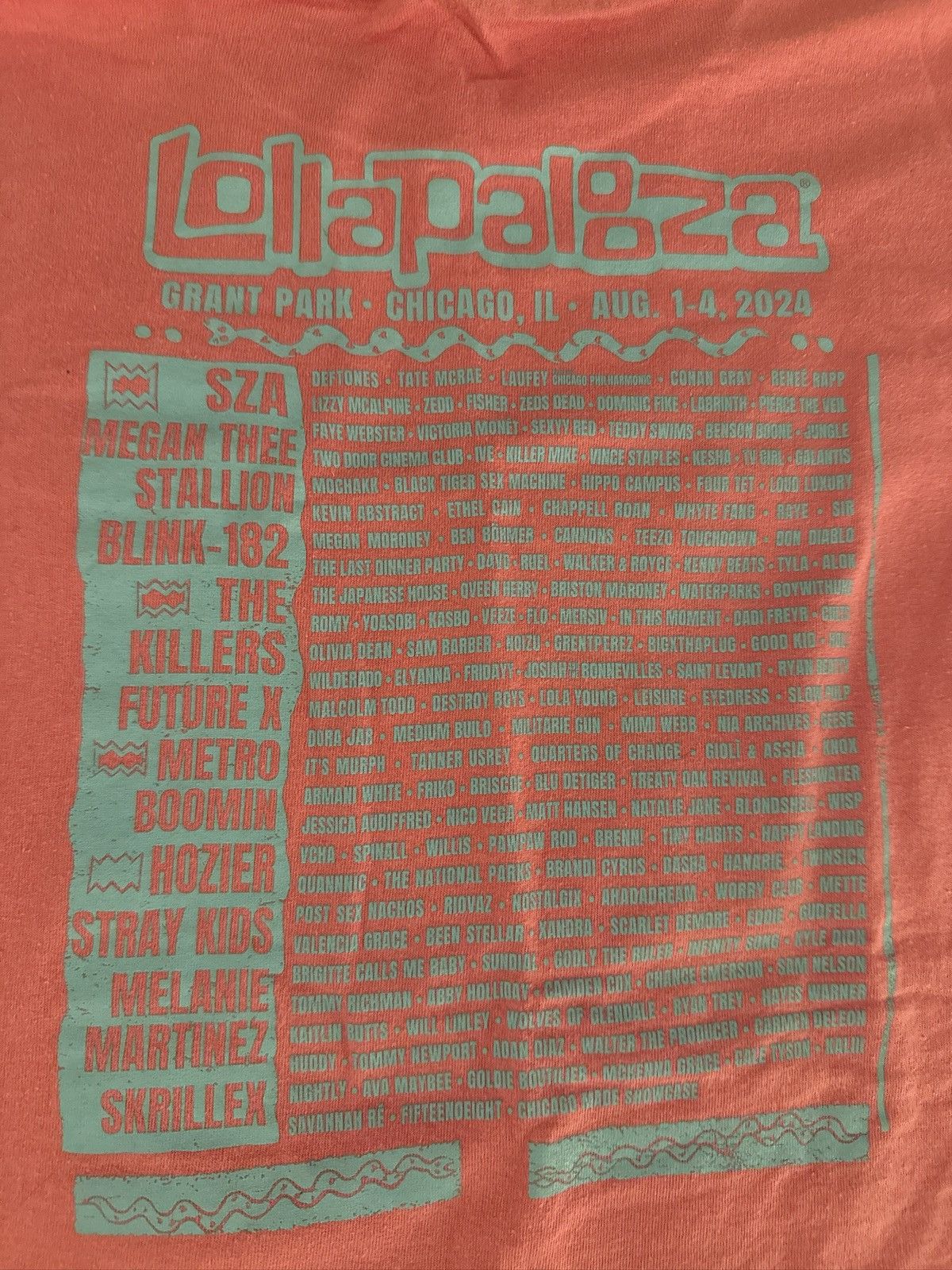 Other Lollapalooza 2024 Official Unicorn Lineup Tee - Pink Size S / US 4 / IT 40 - 3 Thumbnail