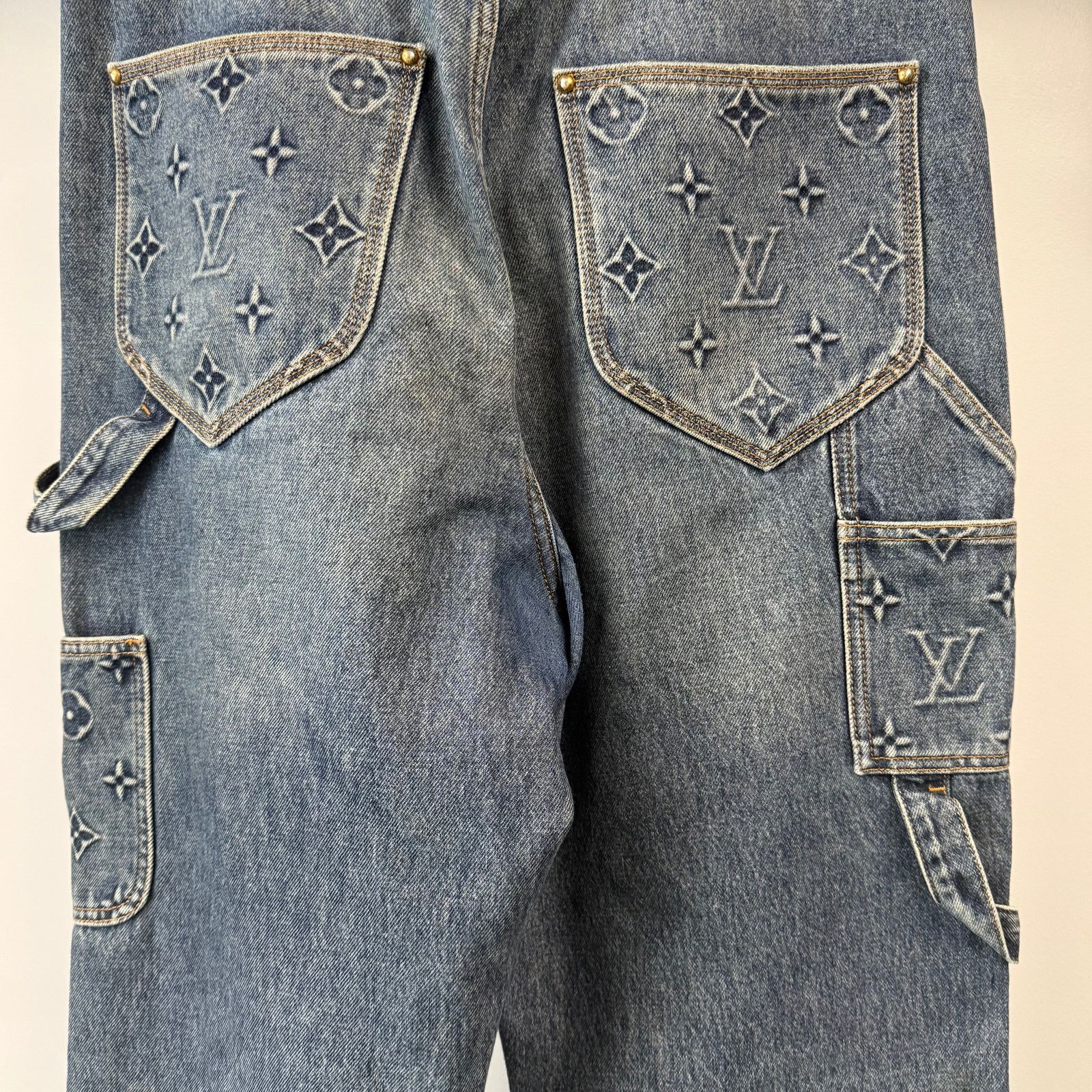 Louis Vuitton Louis Vuitton Monogra Double Knee Carpenter Denim - 36 Size US 36 / EU 52 - 10 Thumbnail