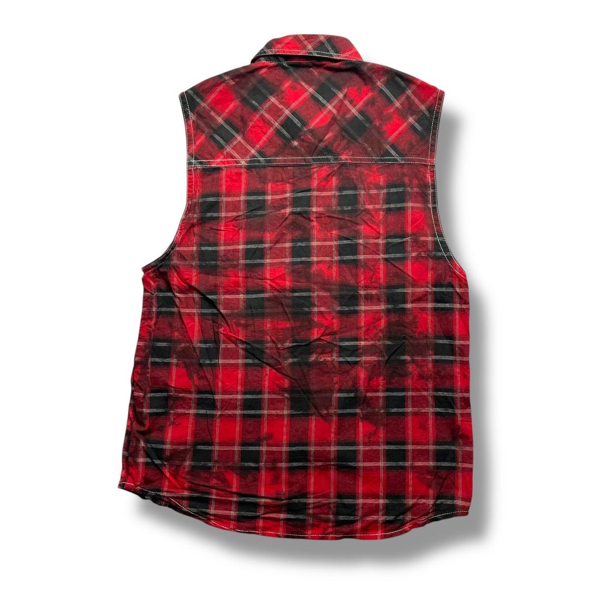 If Six Was Nine 🇯🇵 AGATE LABEL BUTTON UP TARTAN PUNK SLEEVELESS JACKET Size US L / EU 52-54 / 3 - 2 Thumbnail