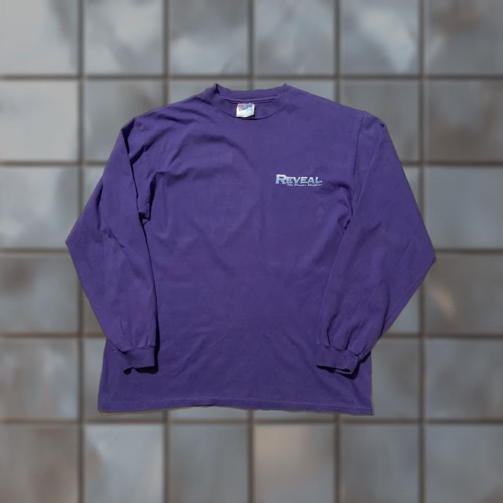 Hanes VINTAGE 90s Reveal The Power Within Purple L/S Hanes Beefy T Graphic T-Shirt LG Shirt Mens Size US S / EU 44-46 / 1 - 1 Thumbnail