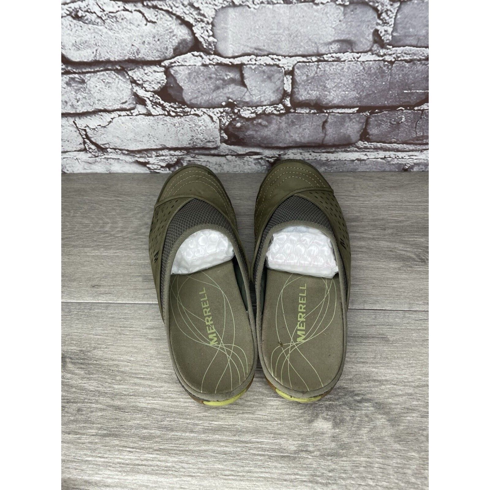 Merrell Merrell Rumba Moss Green Suede Leather Stretch Mesh Shoes Wo Size US 8 / IT 38 - 4 Thumbnail
