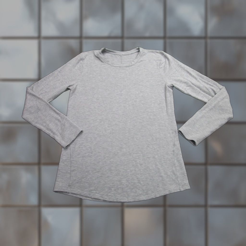 Lululemon Lululemon Shirt Womens M Gray Long Sleeve Crewneck Athletic Heather Training Size M / US 6-8 / IT 42-44 - 1 Thumbnail