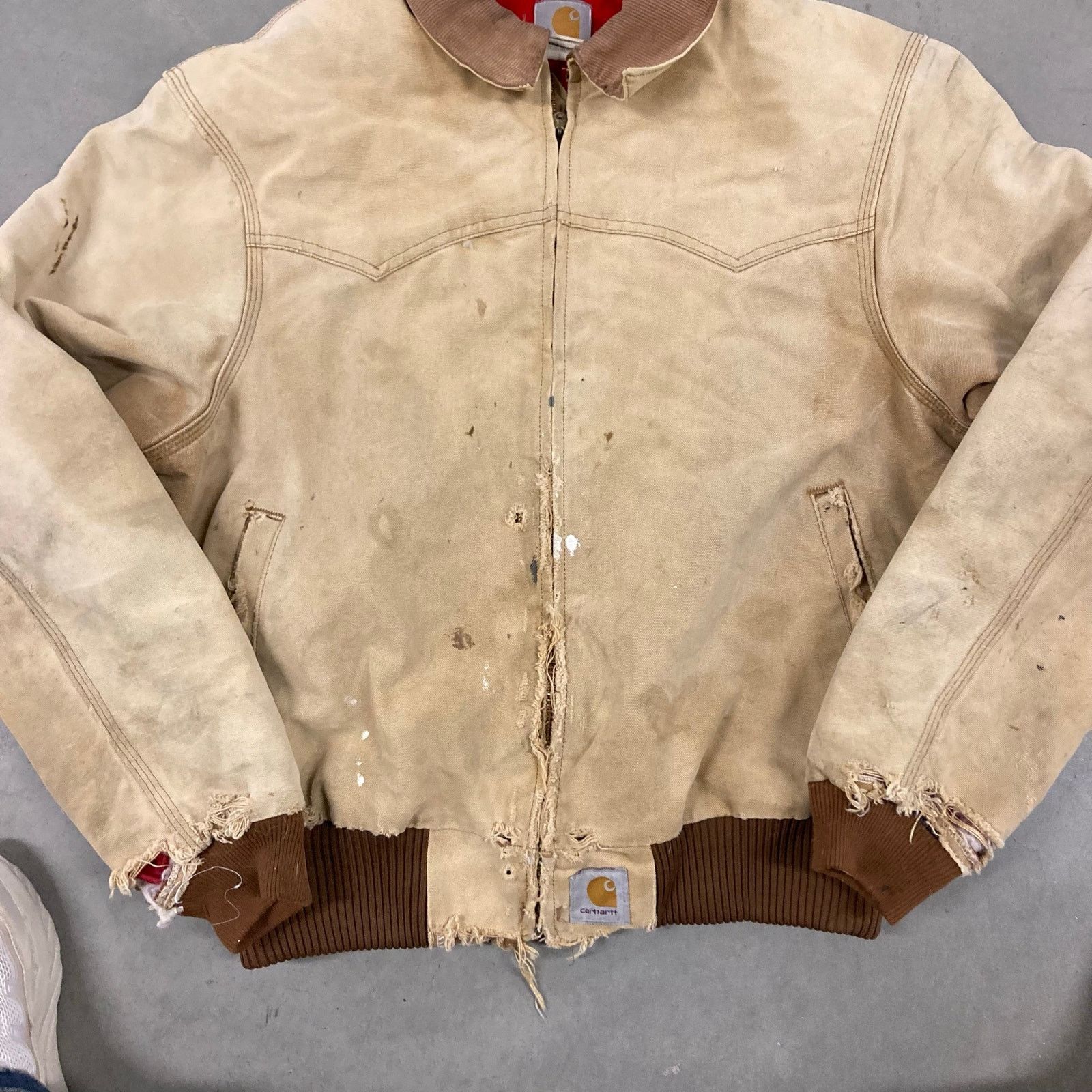 Carhartt × Vintage Vintage distressed carhartt Santa Fe bomber Jacket Size US L / EU 52-54 / 3 - 4 Thumbnail