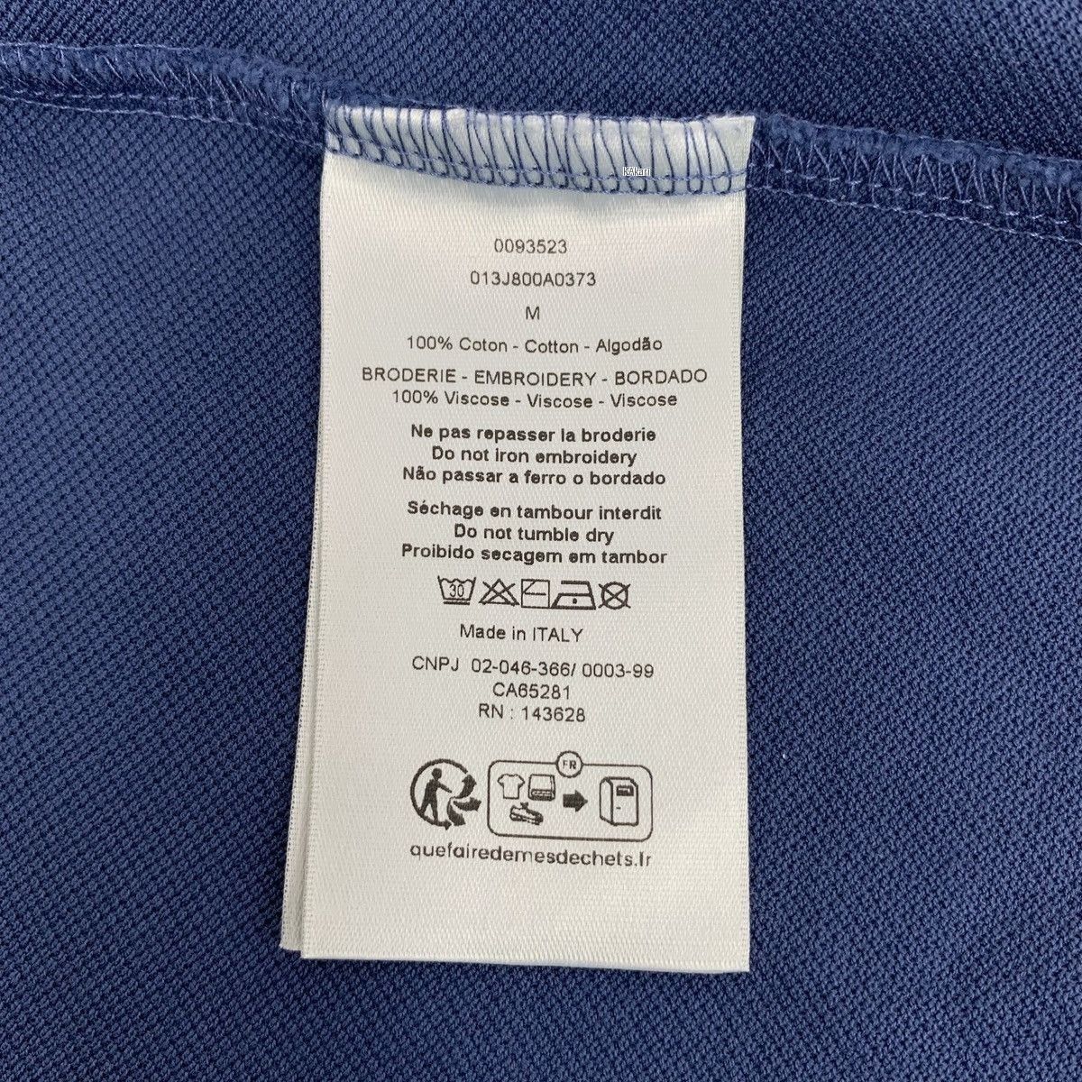 Dior Blue Short-Sleeve Polo Shirt Size M Size US M / EU 48-50 / 2 - 8 Thumbnail