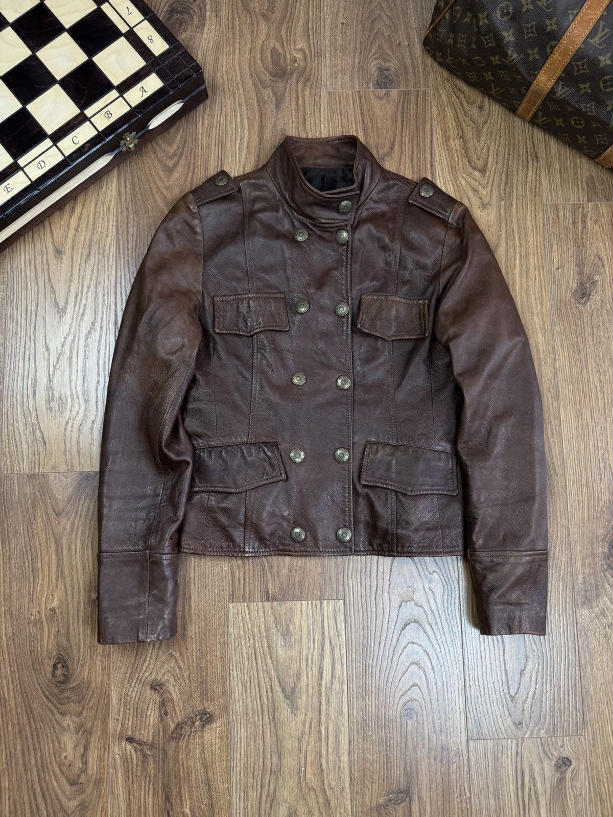 Vintage Vintage leather jacket 90s original retro casual item Size US S / EU 44-46 / 1 - 1 Thumbnail