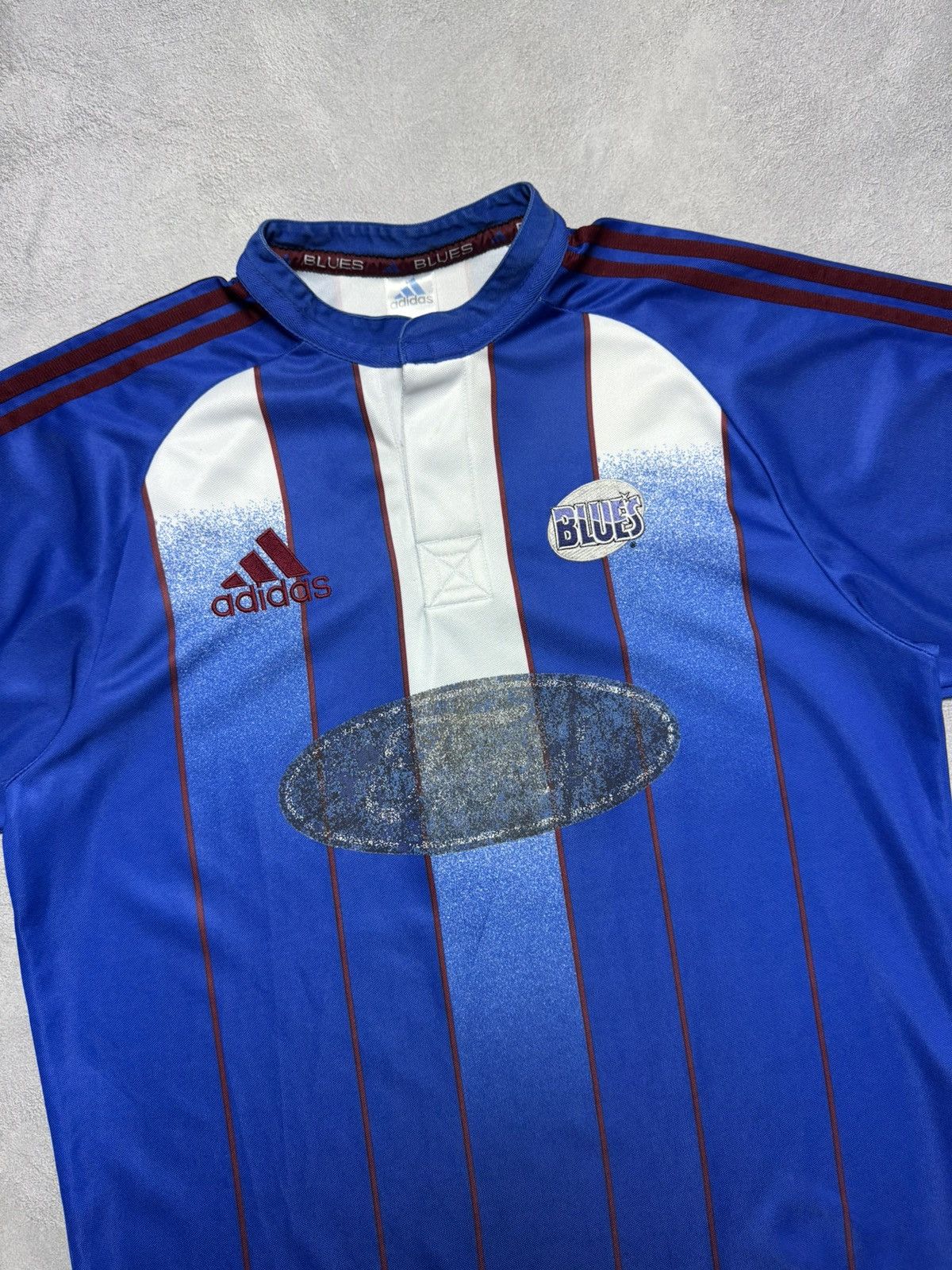 Adidas Auckland Blues 1999 2000 Home Rugby Shirt Jersey Adidas Size US L / EU 52-54 / 3 - 3 Thumbnail