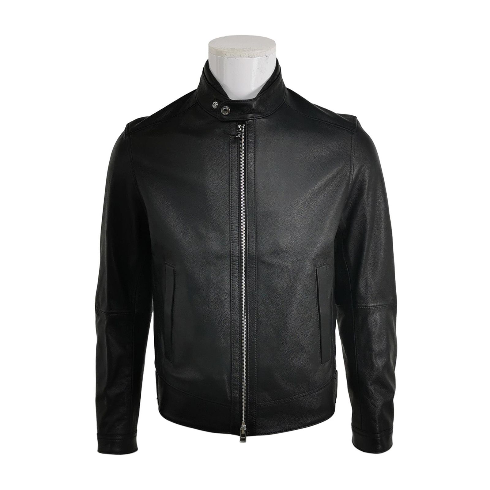 Hugo Boss Hugo Boss Lambskin Zip-Up Leather Jacket IT 46 Size US S / EU 44-46 / 1 - 1 Thumbnail