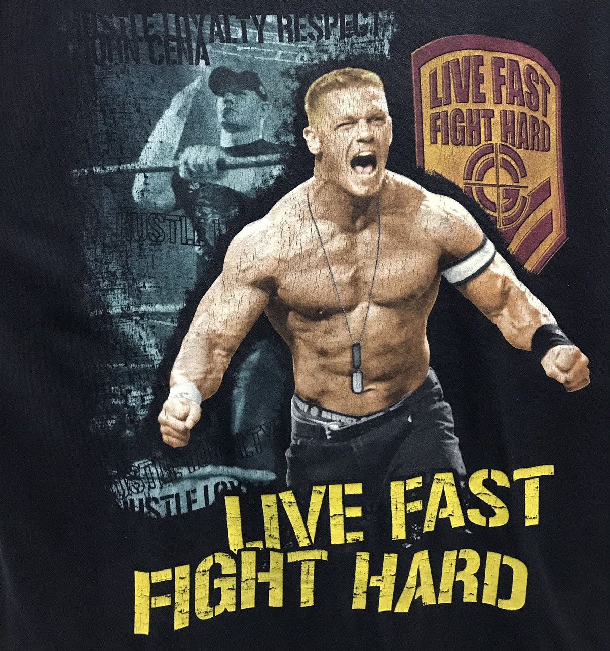 Vintage × WWE × WWF Vintage WWE John Cena Live Fast Fight Hard Shirt Size US XL / EU 56 / 4 - 3 Thumbnail
