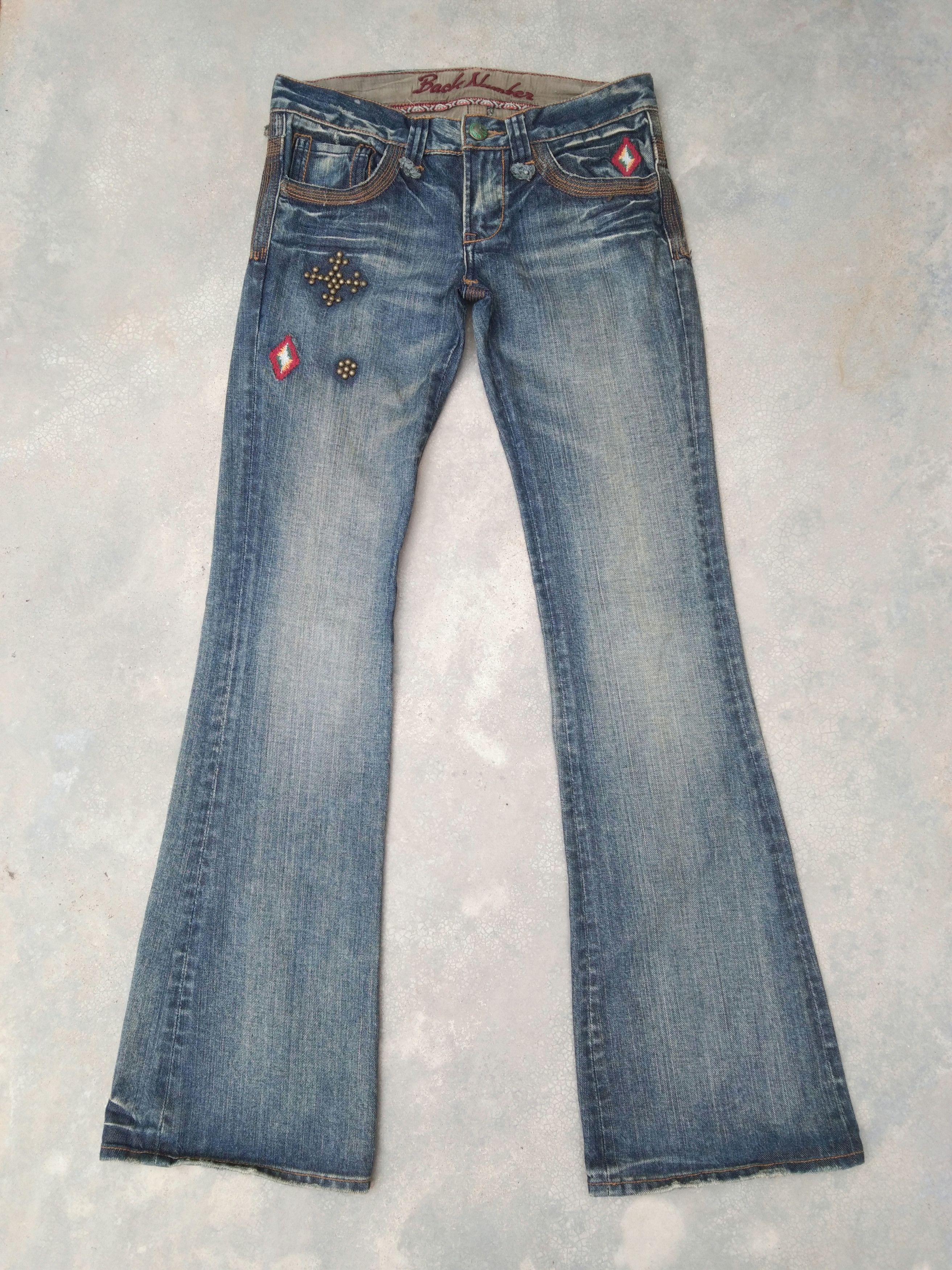 Japanese Brand Vintage Japanese Back Number Flared Jeans 29x33 Size US 29 - 2 Thumbnail