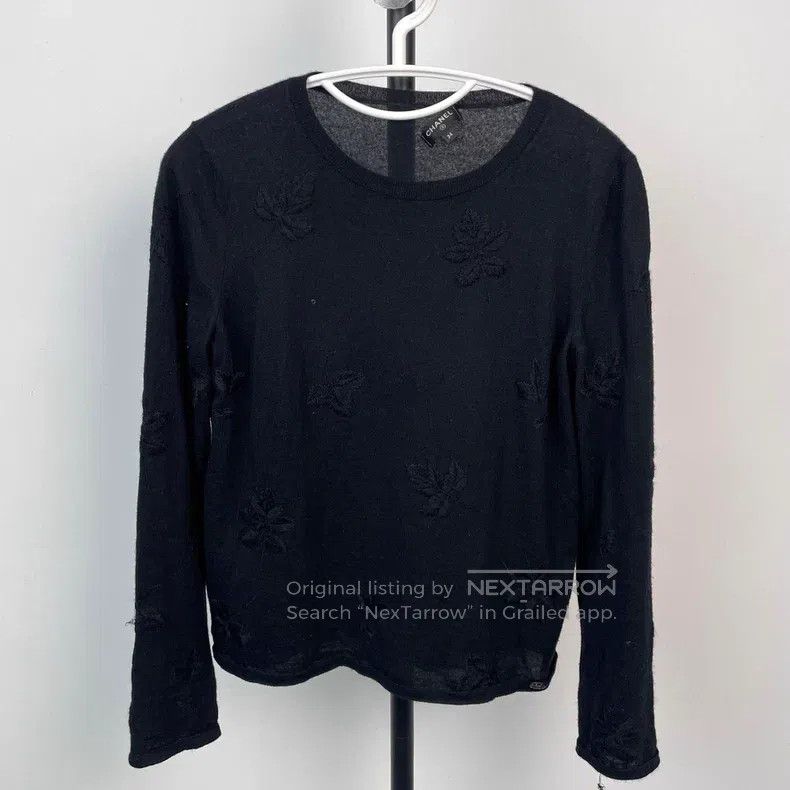 Chanel Chanel Black long-sleeved T-shirt Size XXS / US 00 / IT 34 - 1 Thumbnail