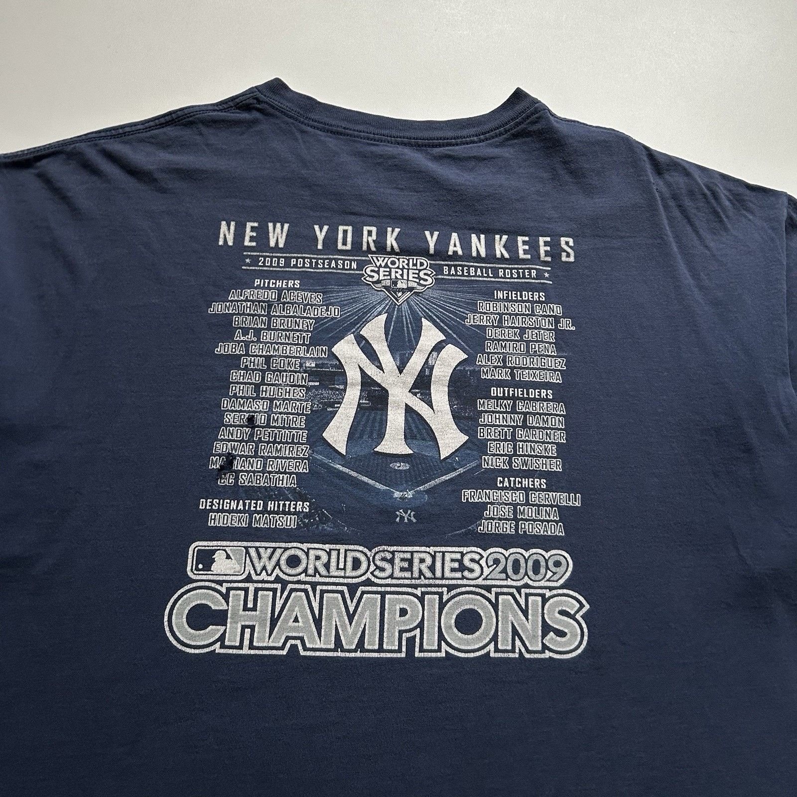MLB × Majestic × Vintage Vintage 2009 New York Yankees World Series Champs Shirt 2XL Size US XXL / EU 58 / 5 - 4 Thumbnail