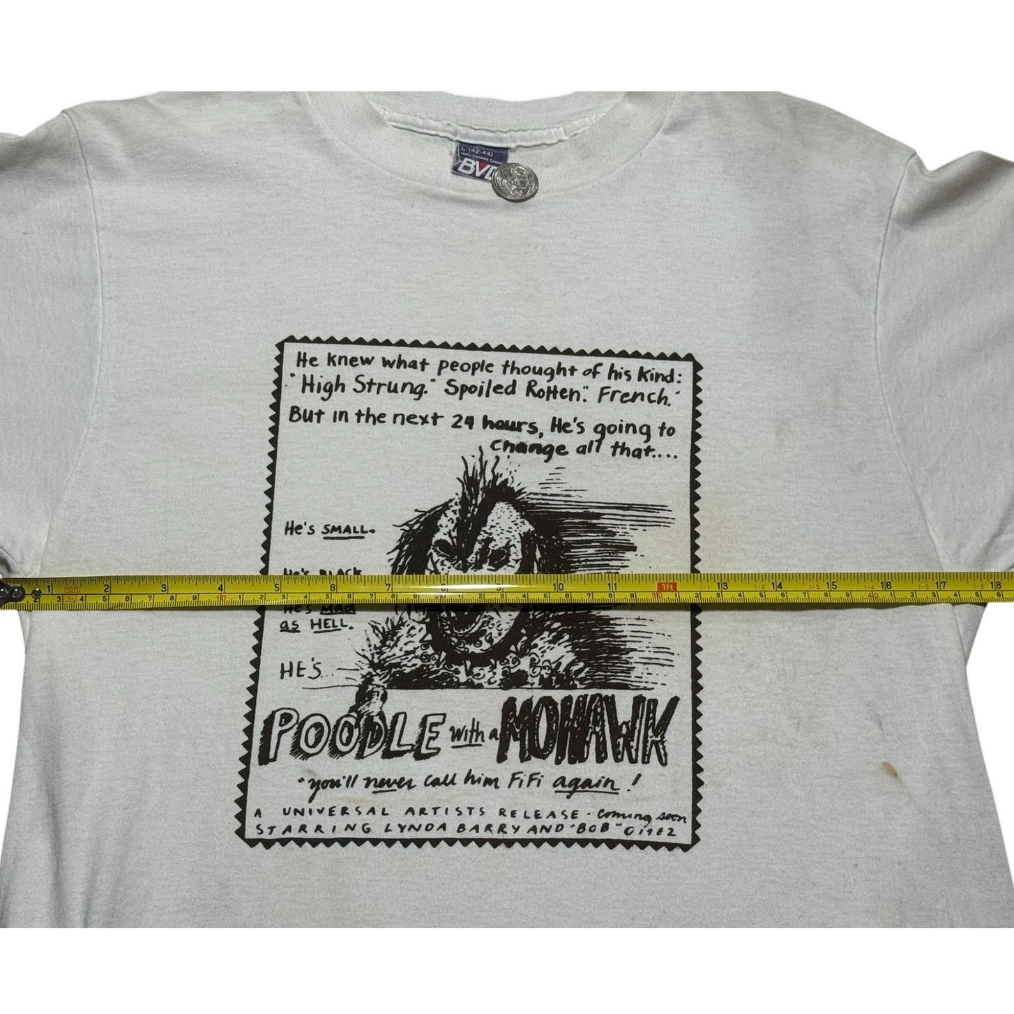 Other RARE Vintage 1980s Lynda Barry Poodle With a Mohawk T-Shirt Size US L / EU 52-54 / 3 - 6 Thumbnail