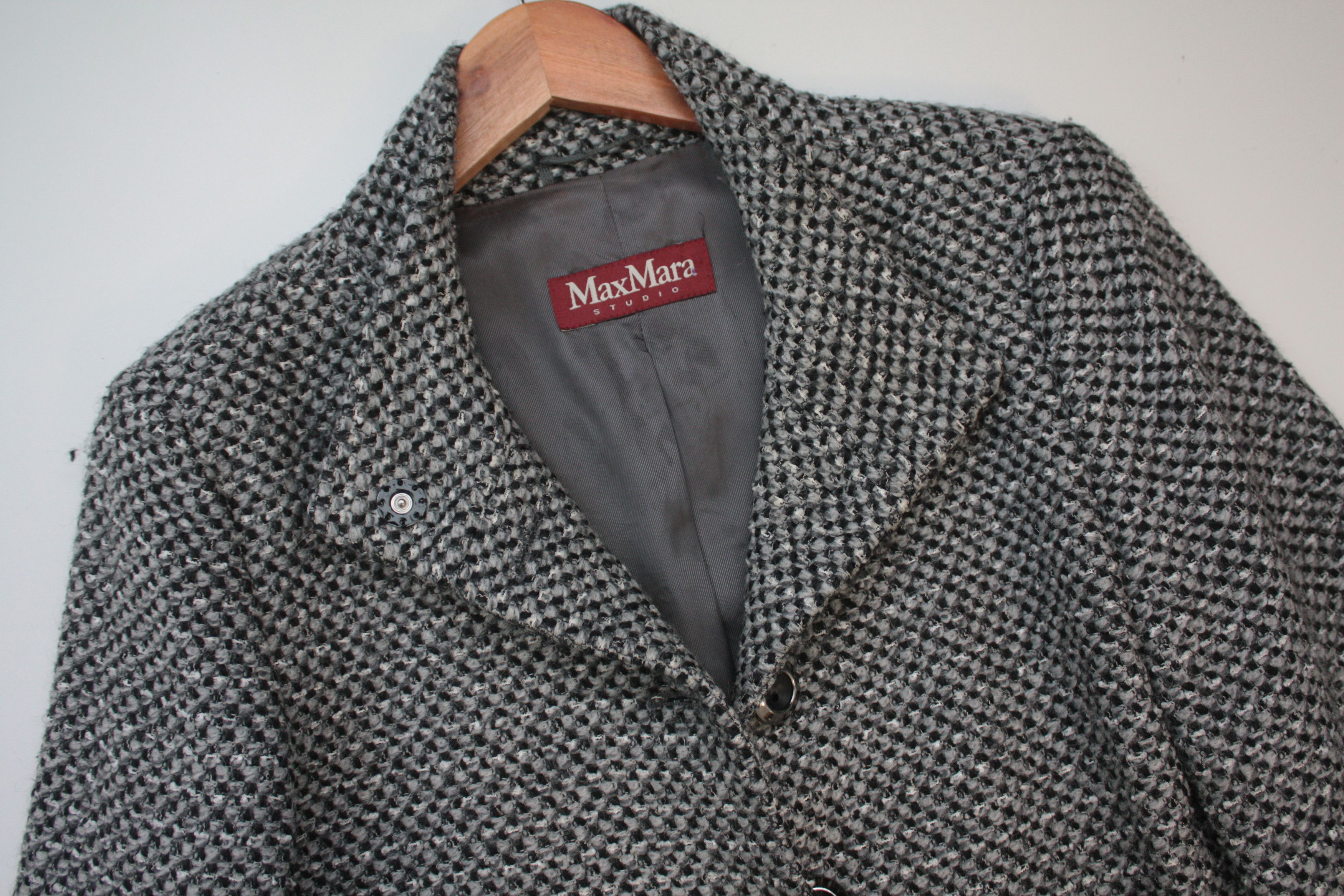 Max Mara Max Mara Studio Wool Blend Grey Knitted Coat US12 Size XL / US 12-14 / IT 48-50 - 5 Thumbnail