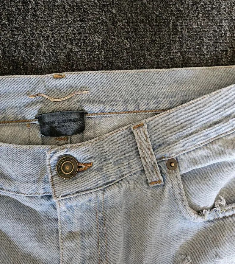 Saint Laurent Paris Saint Laurent Men's D02 Light Blue Jeans. Size US 34 / EU 50 - 3 Thumbnail