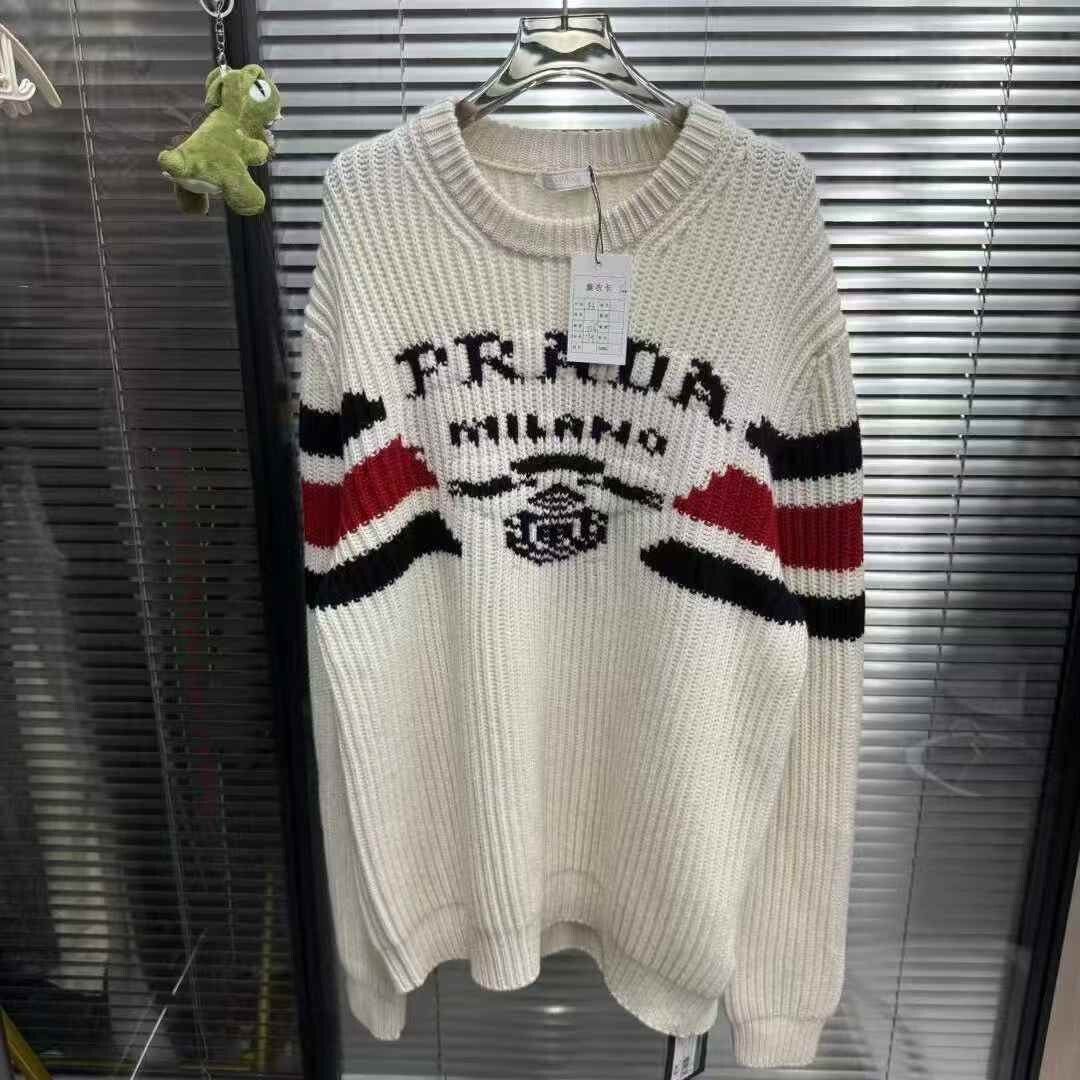 Prada Prada Slogan Cashmere Sweater Size US XL / EU 56 / 4 - 1 Thumbnail