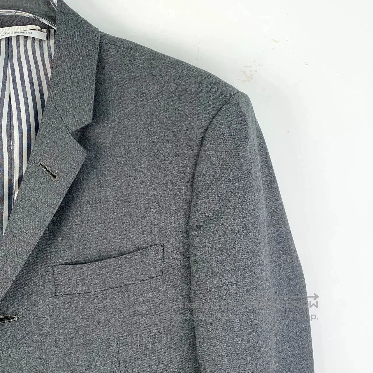 Thom Browne THOM BROWNE Gray Wool Collar Blazer. Size US XS / EU 42 / 0 - 3 Thumbnail