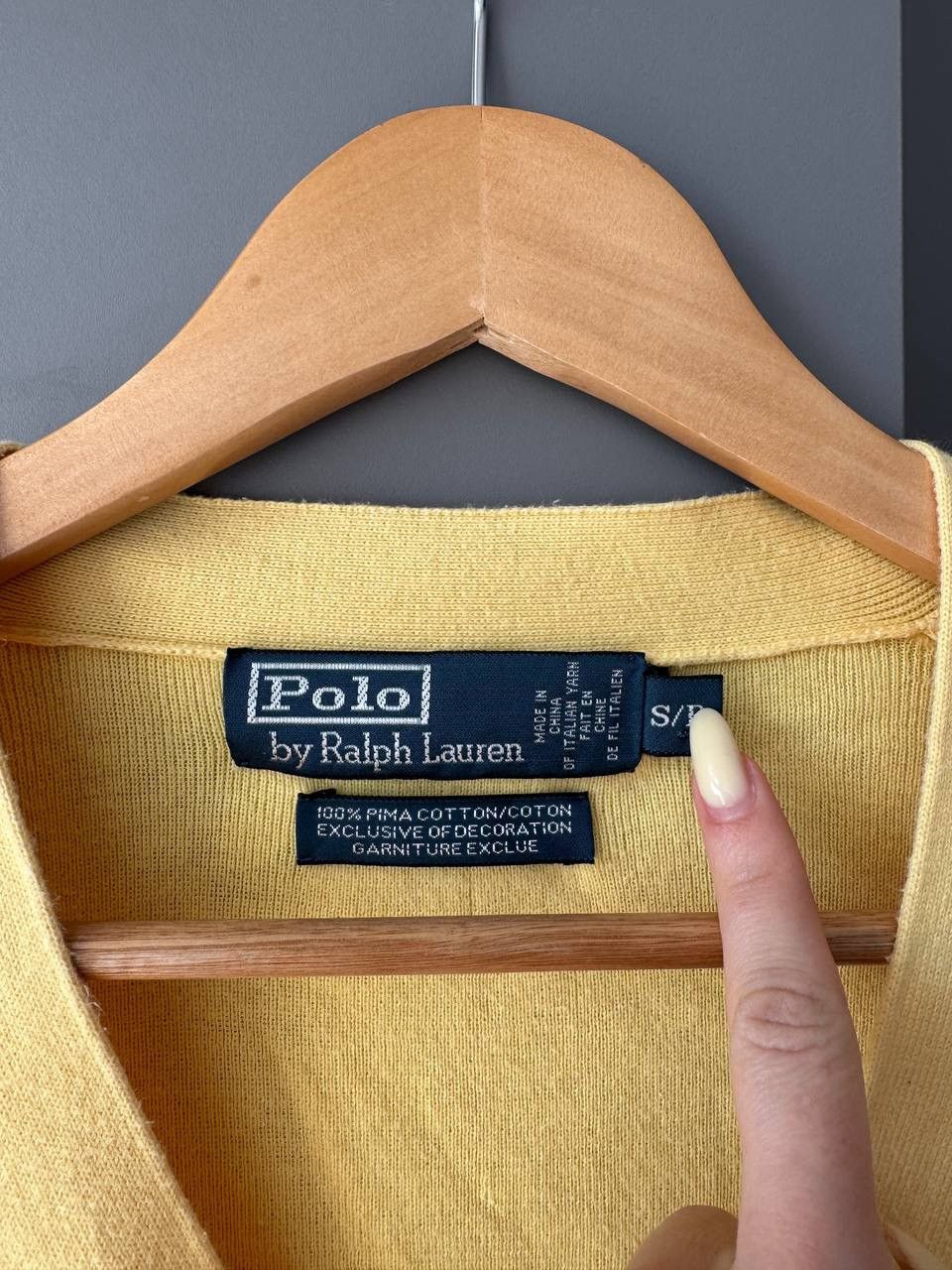 Polo Ralph Lauren 90s ‘Polo Ralph Lauren’ Yellow Wool Cardigan Knit Sweat Size US S / EU 44-46 / 1 - 6 Thumbnail