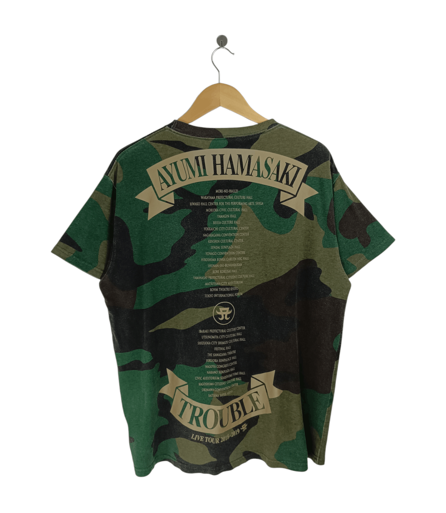 Band Tees VINTAGE 2018 AYUMI HAMASAKI TROUBLE TOUR CAMO TEE VERY RARE Size US XL / EU 56 / 4 - 2 Thumbnail