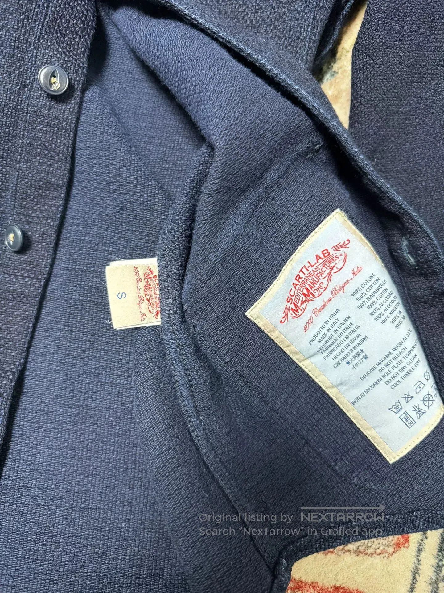 Scarti-Lab Scarti Lab Indigo Sashiko Shirt Jacket. Size US S / EU 44-46 / 1 - 6 Thumbnail
