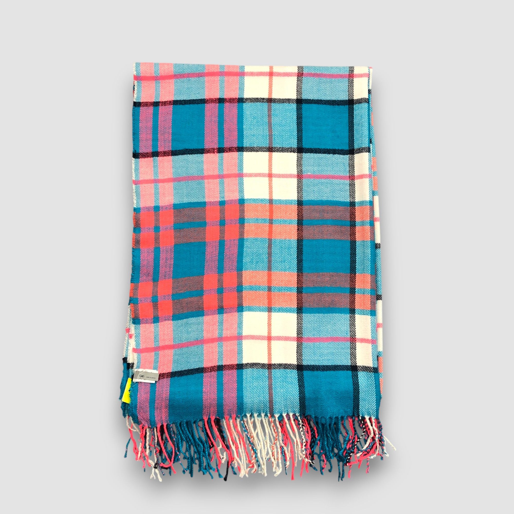 Gap Vintage Gap Scarf Muffler Wool Plaid Tartan Check Scarves Size ONE SIZE - 6 Thumbnail
