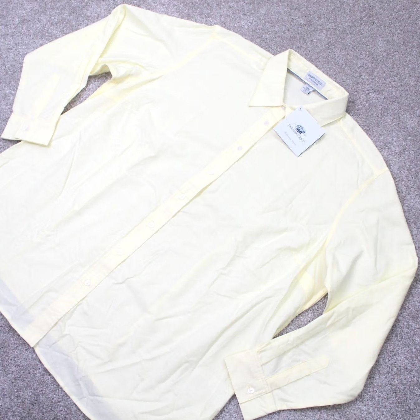 Vintage Chestnut Hill Shirt Mens 2XL Yellow Button-Down 100% Cotton NWT L/S Shirt Button-Up Casual Formal Size US XXL / EU 58 / 5 - 3 Thumbnail