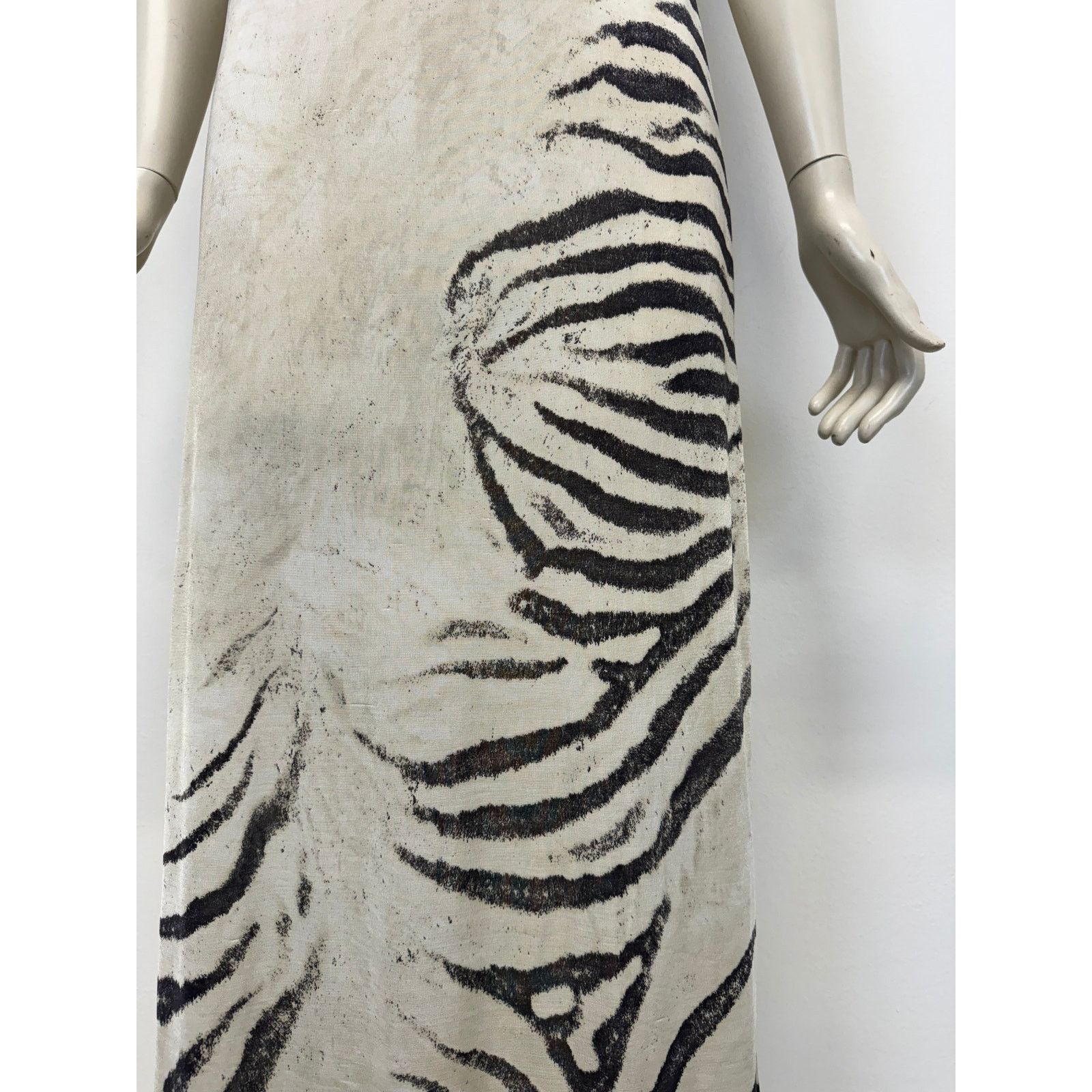 Roberto Cavalli 1999 Roberto Cavalli zebra sheer maxi dress Size M / US 6-8 / IT 42-44 - 5 Thumbnail