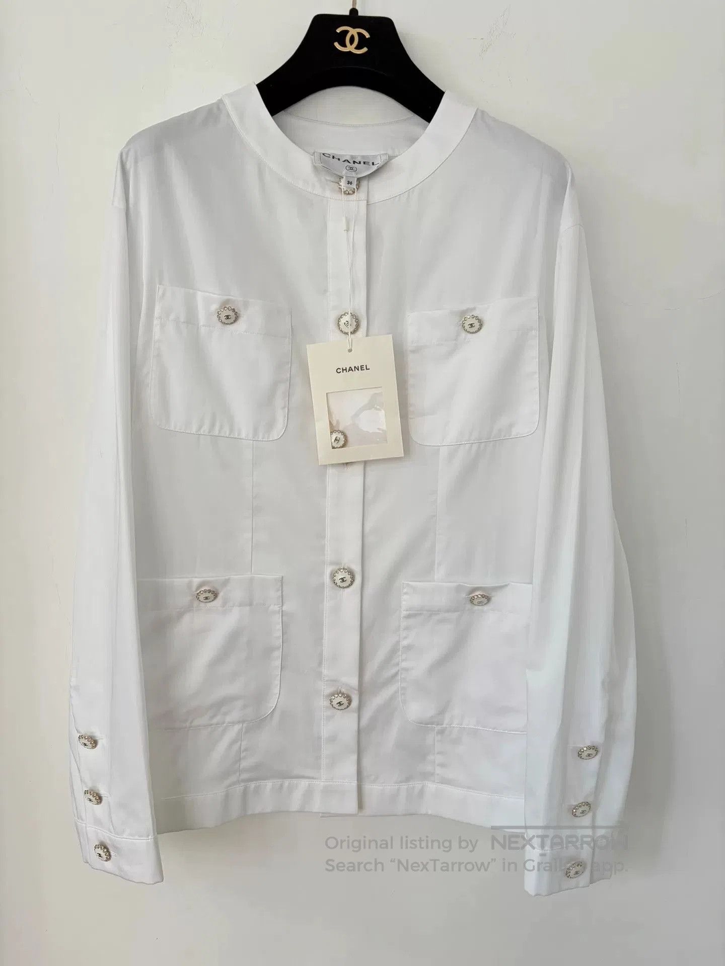 Chanel Chanel White Four-Pocket Shirt Size 36. Size US S / EU 44-46 / 1 - 1 Thumbnail