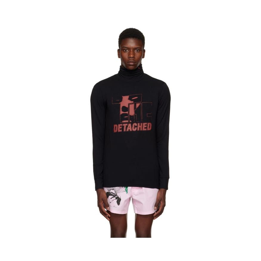 Raf Simons o1y0325 Logo Turtleneck T-Shirt in Black Size US S / EU 44-46 / 1 - 1 Thumbnail