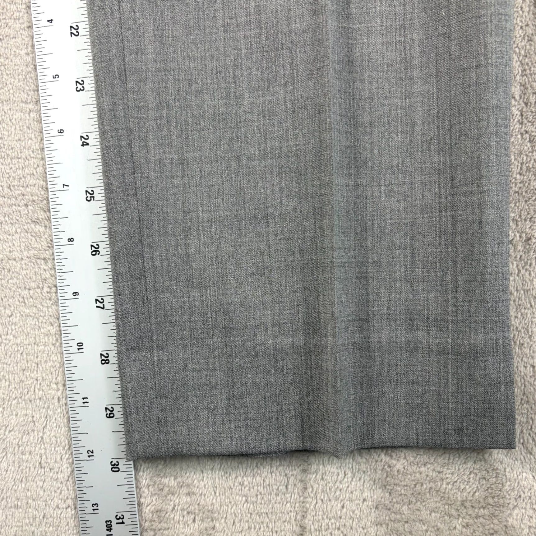 Vintage Lafayette 148 New York Irving Straight Leg Stretch Wool Pants in Nickel Women 12 Gray 36x30 Dress Pants, Formal, Stretch, Regular Fit Size 34" / US 12 / IT 48 - 6 Thumbnail