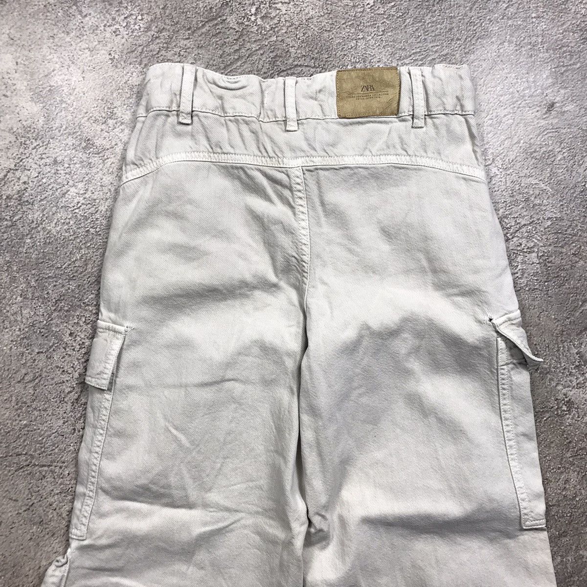 Vintage Vintage 90s Baggy Cargo Pants Washed Khaki Workwear Punk 25 Size 25" / US 0 / IT 36 - 7 Thumbnail