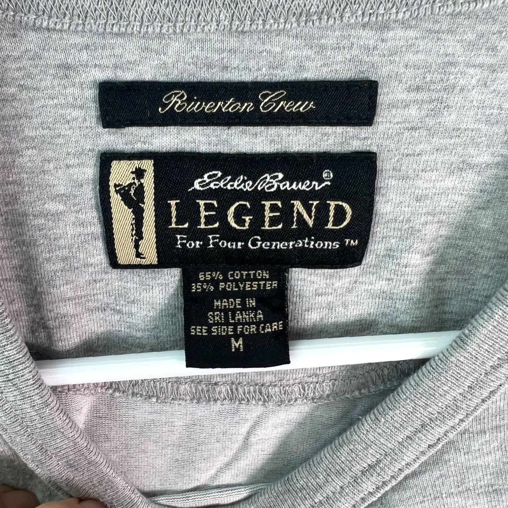 Eddie Bauer Eddie Bauer Mens Legend For Four Generations Gray Pullover T Shirt Size Medium Size US M / EU 48-50 / 2 - 7 Thumbnail
