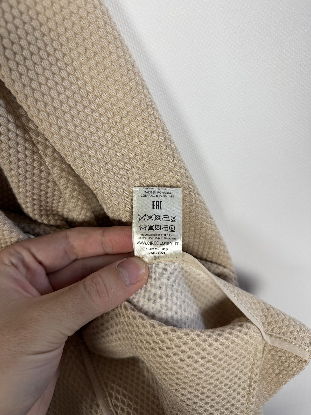Circolo 1901 Circolo 1901 Blazer Virgil Wool Beige Textured Knit Jacket Size S / US 4 / IT 40 - 9 Thumbnail